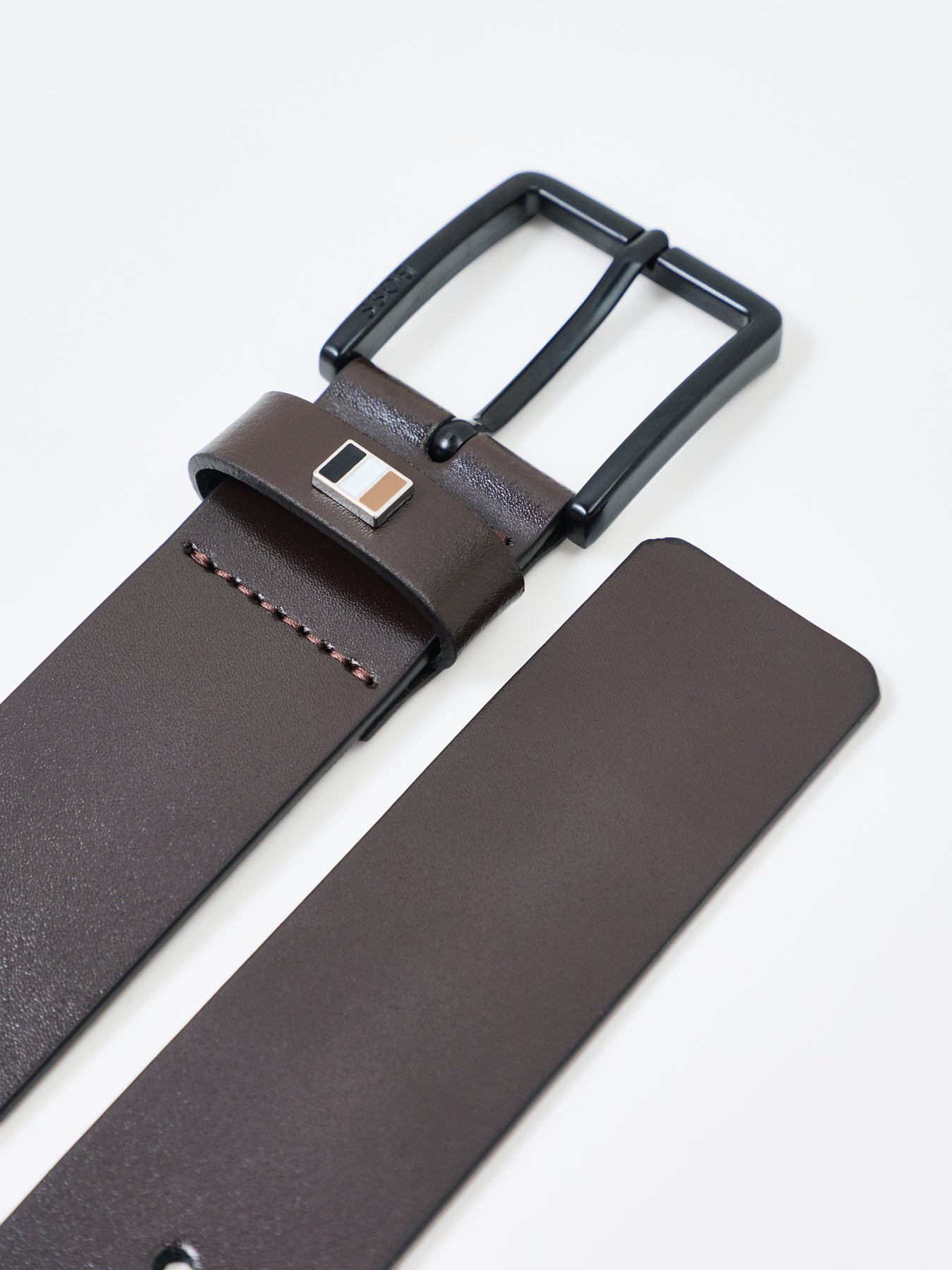 Ther B Flag Casual Belt Brown