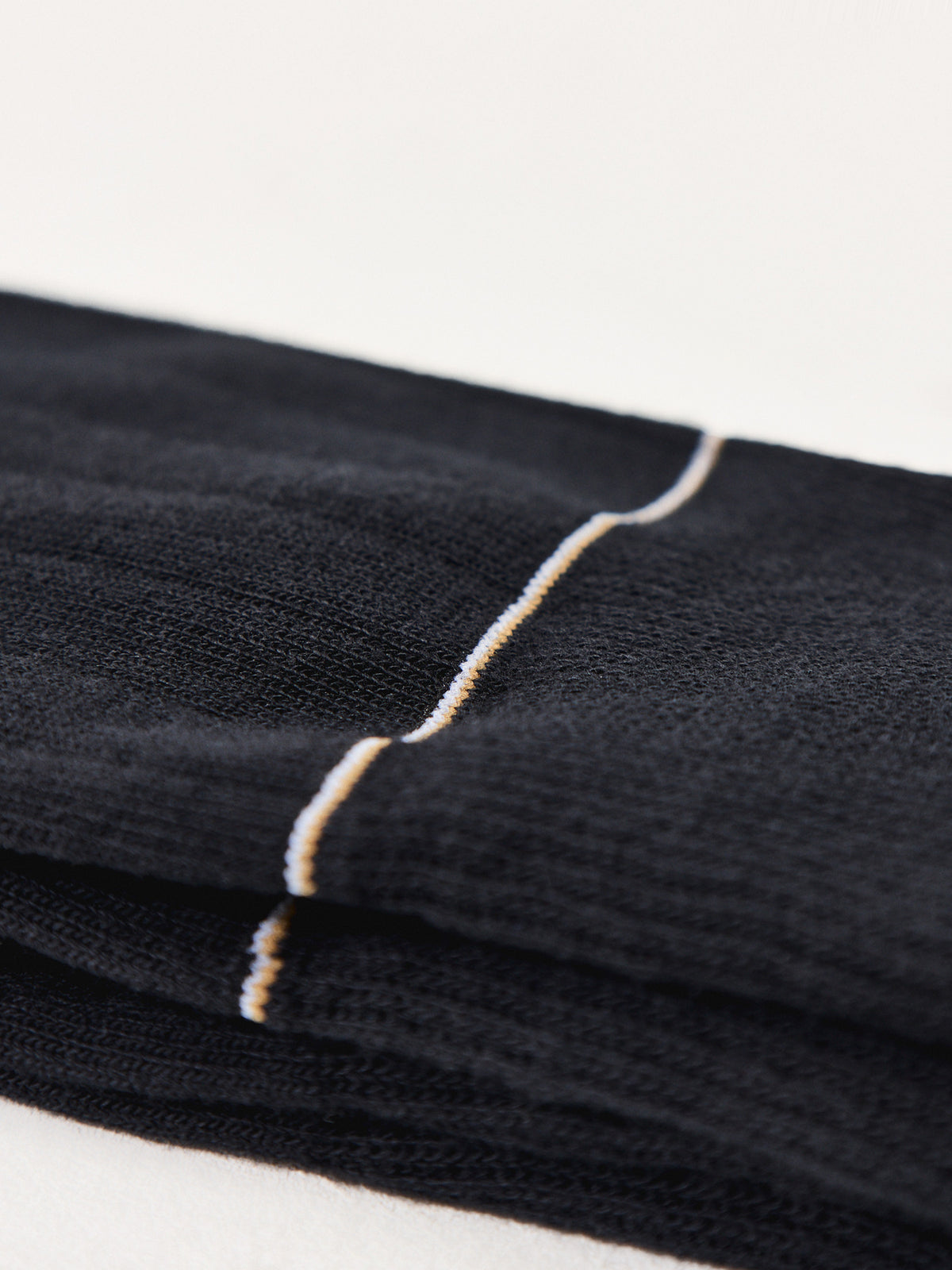 Light Rib Crew Socks Two Pack Black