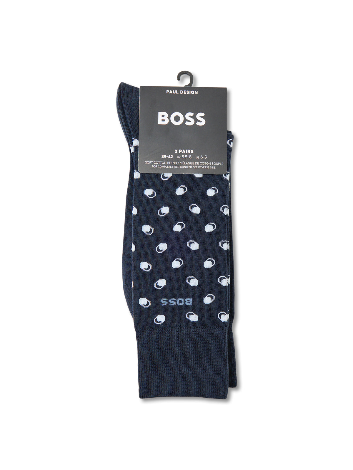 Minipattern Crew Socks Two Pack Navy