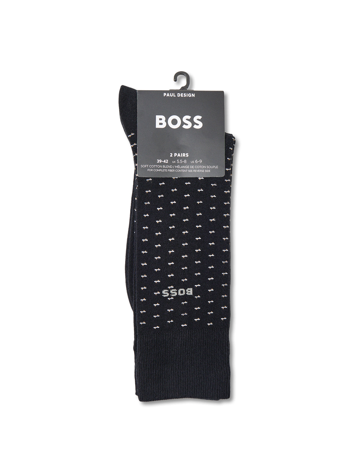 Minipattern Crew Socks Two Pack Black