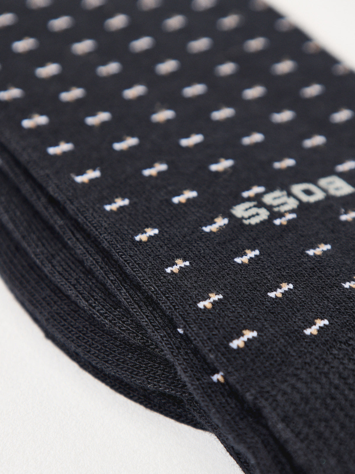 Minipattern Crew Socks Two Pack Black