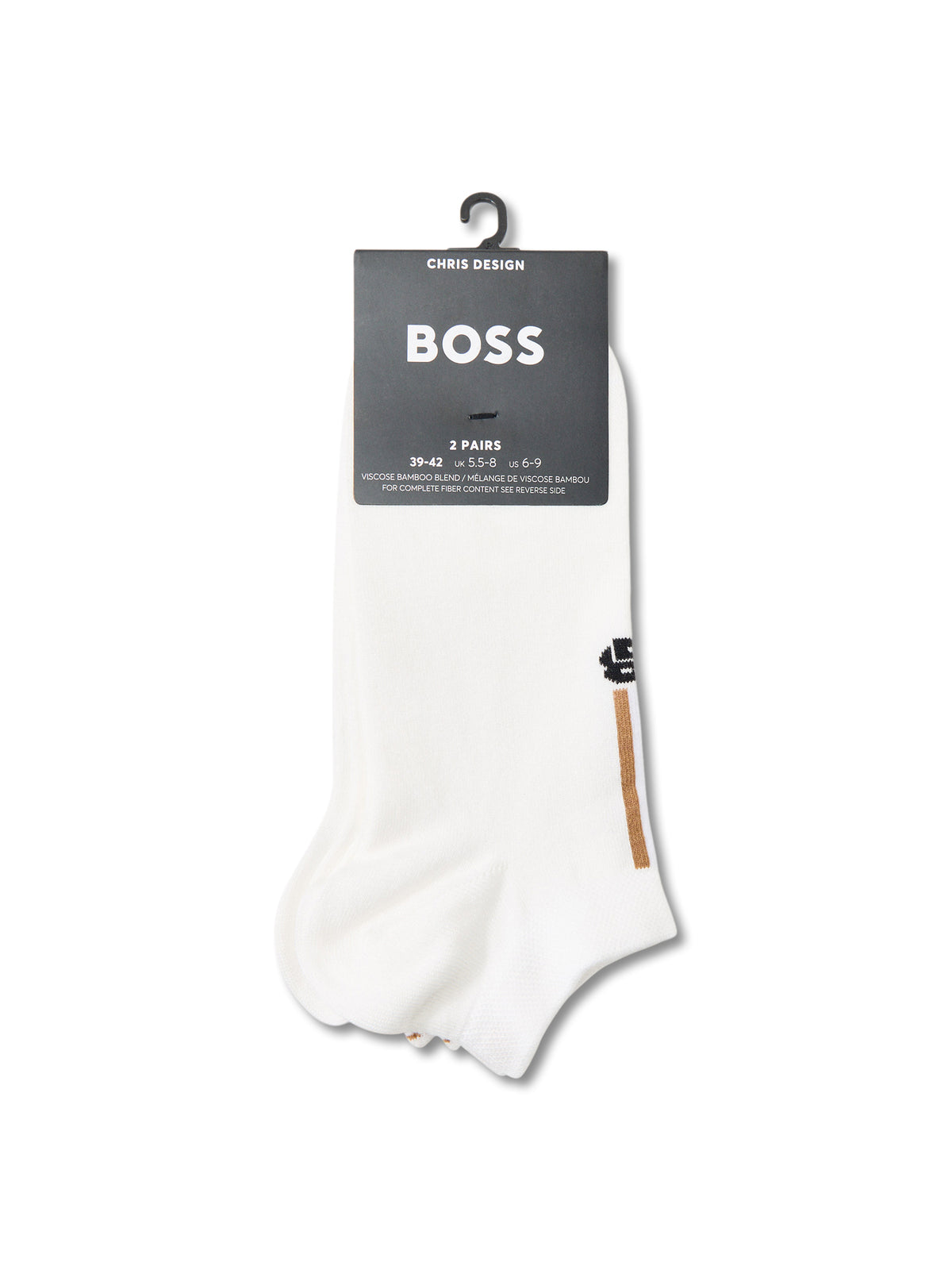 Iconic Bamboo Trainer Socks Two Pack White