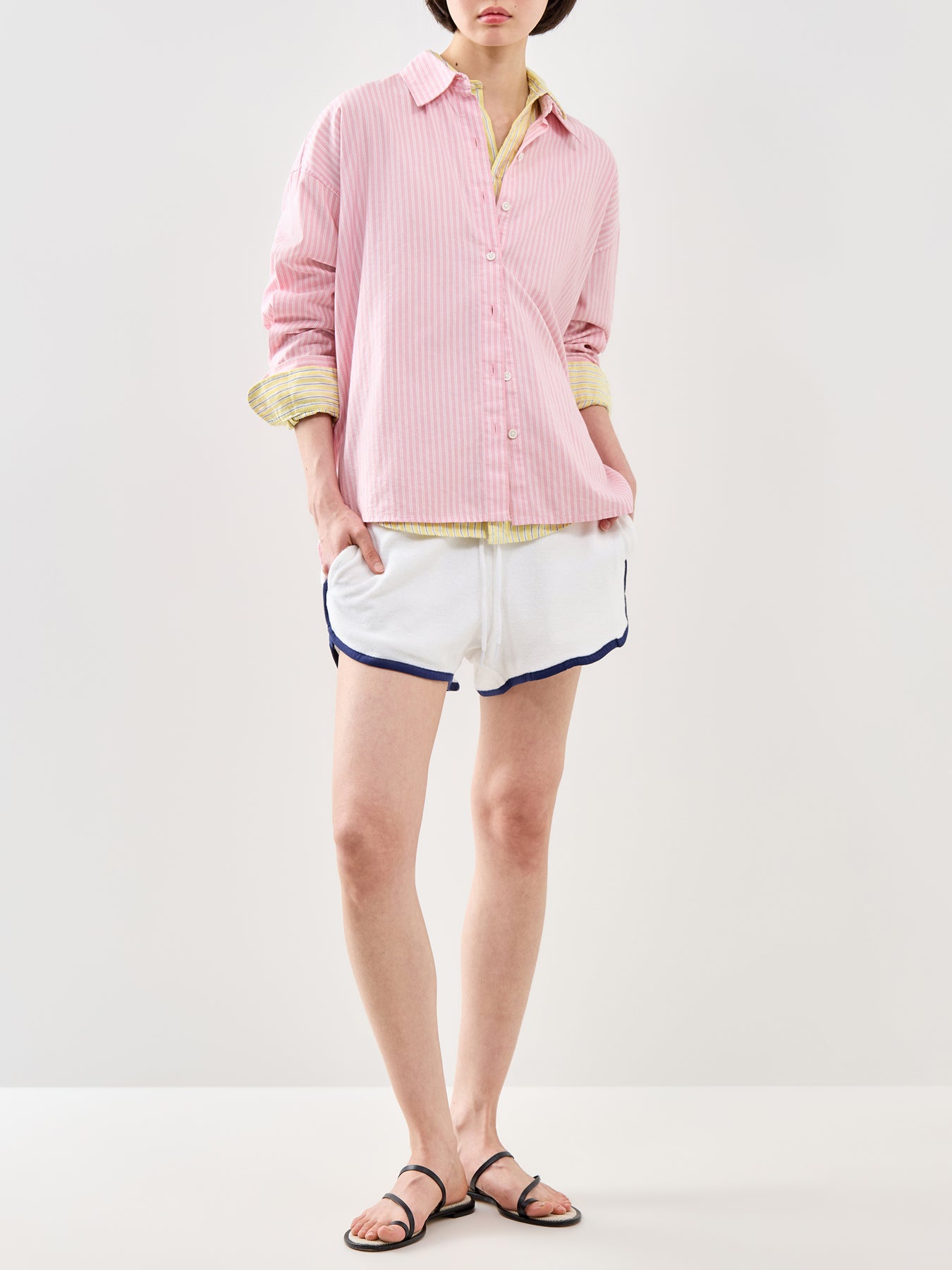 Contrast Trim Terry Shorts