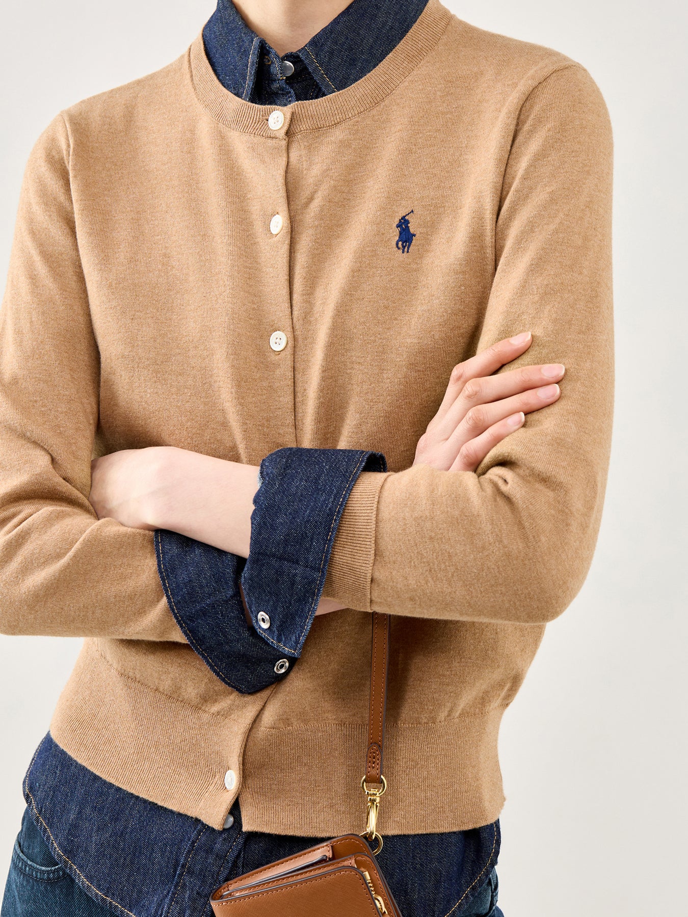 Long Sleeve Knit Cardigan Beige