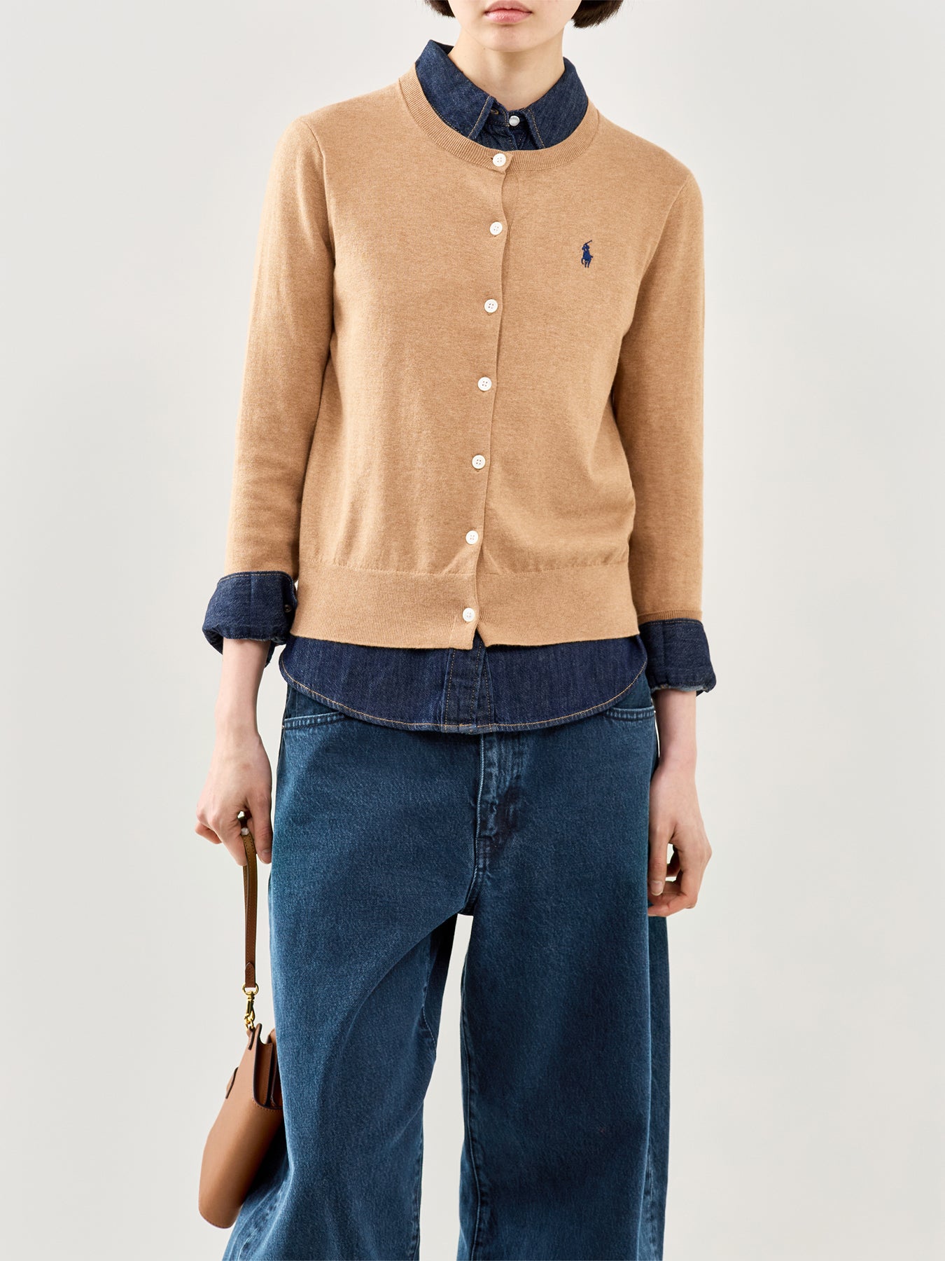 Long Sleeve Knit Cardigan Beige
