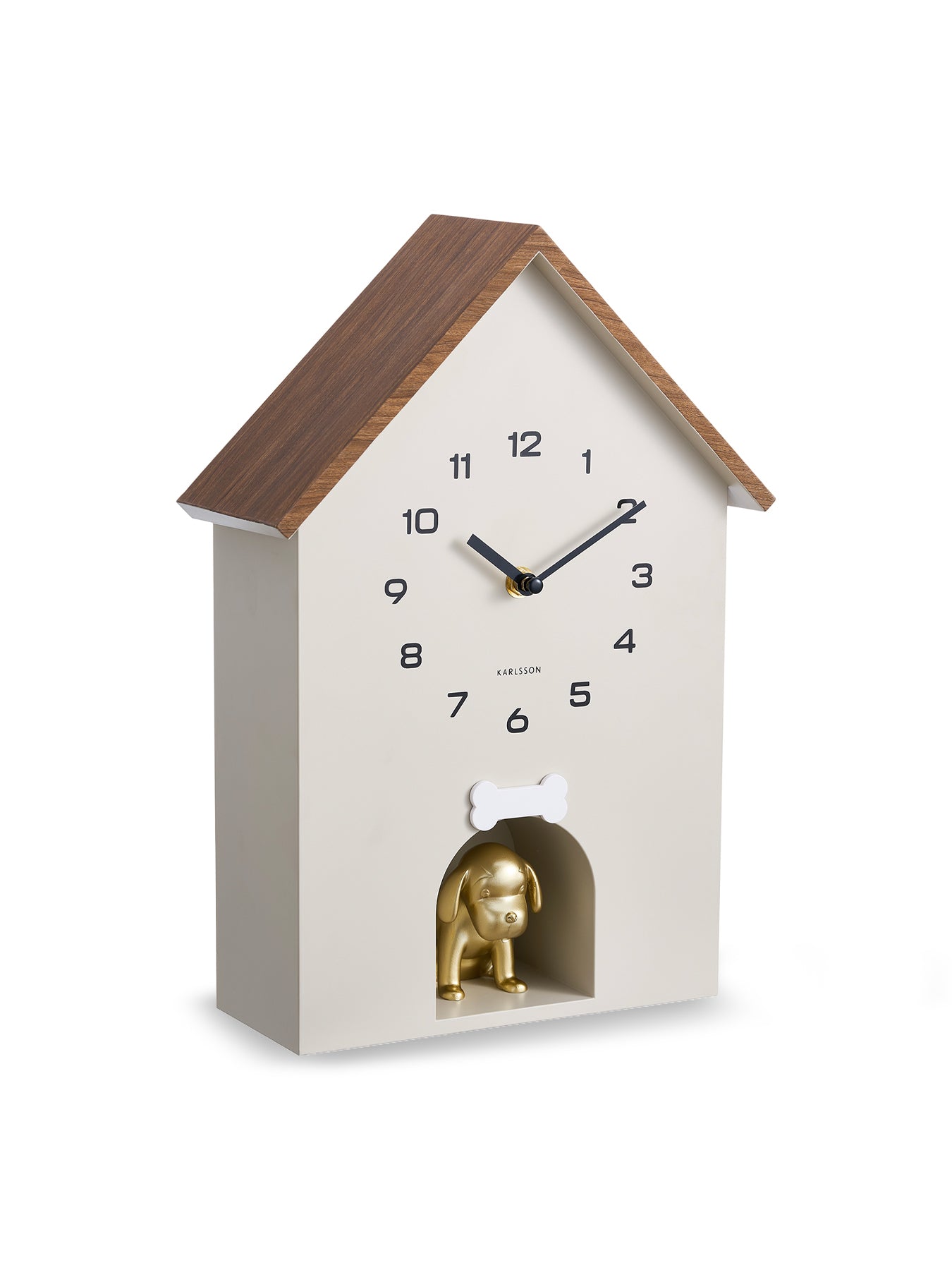 Dog House Wall Clock Grey