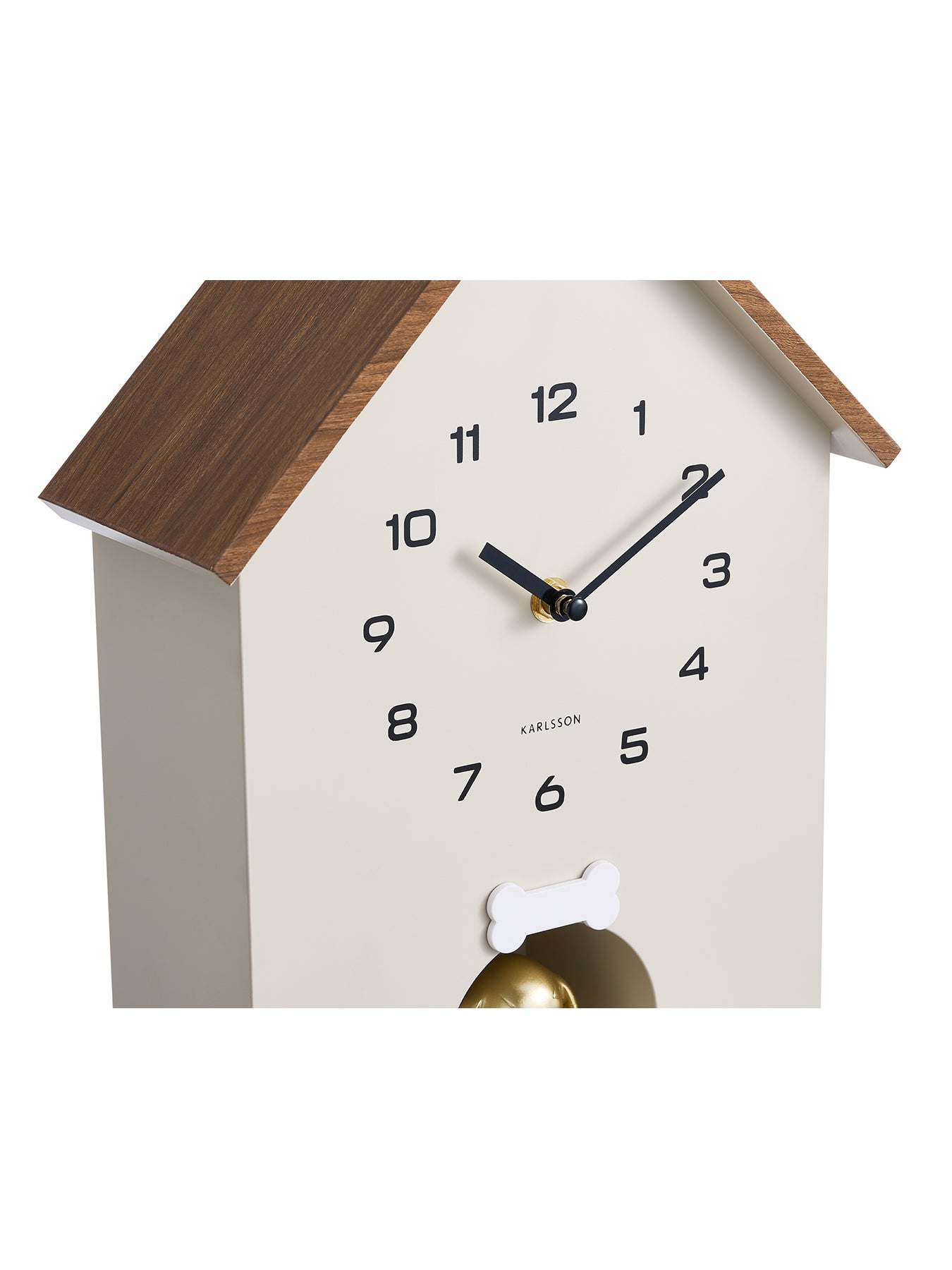 Dog House Wall Clock Grey