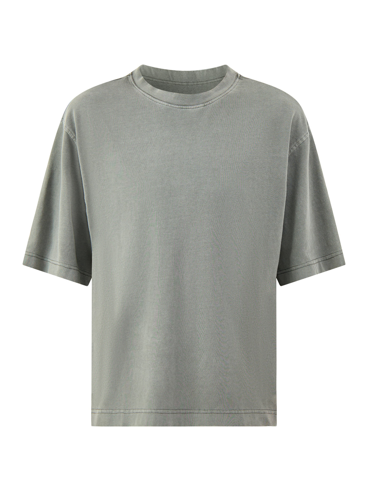 Boxy Crew Neck T-Shirt Grey
