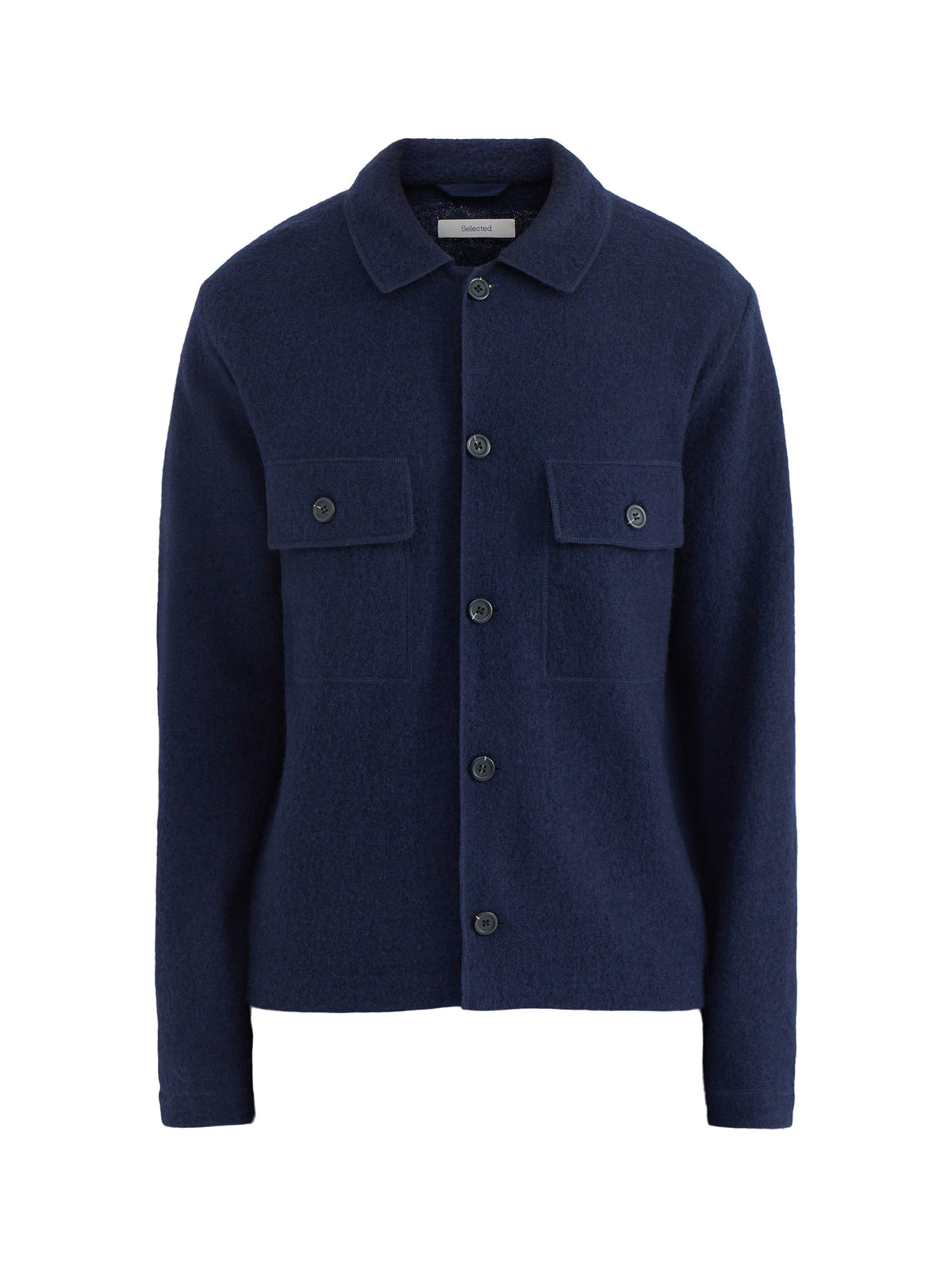 Nealy Wool Workwear Cardigan - Sky Captain