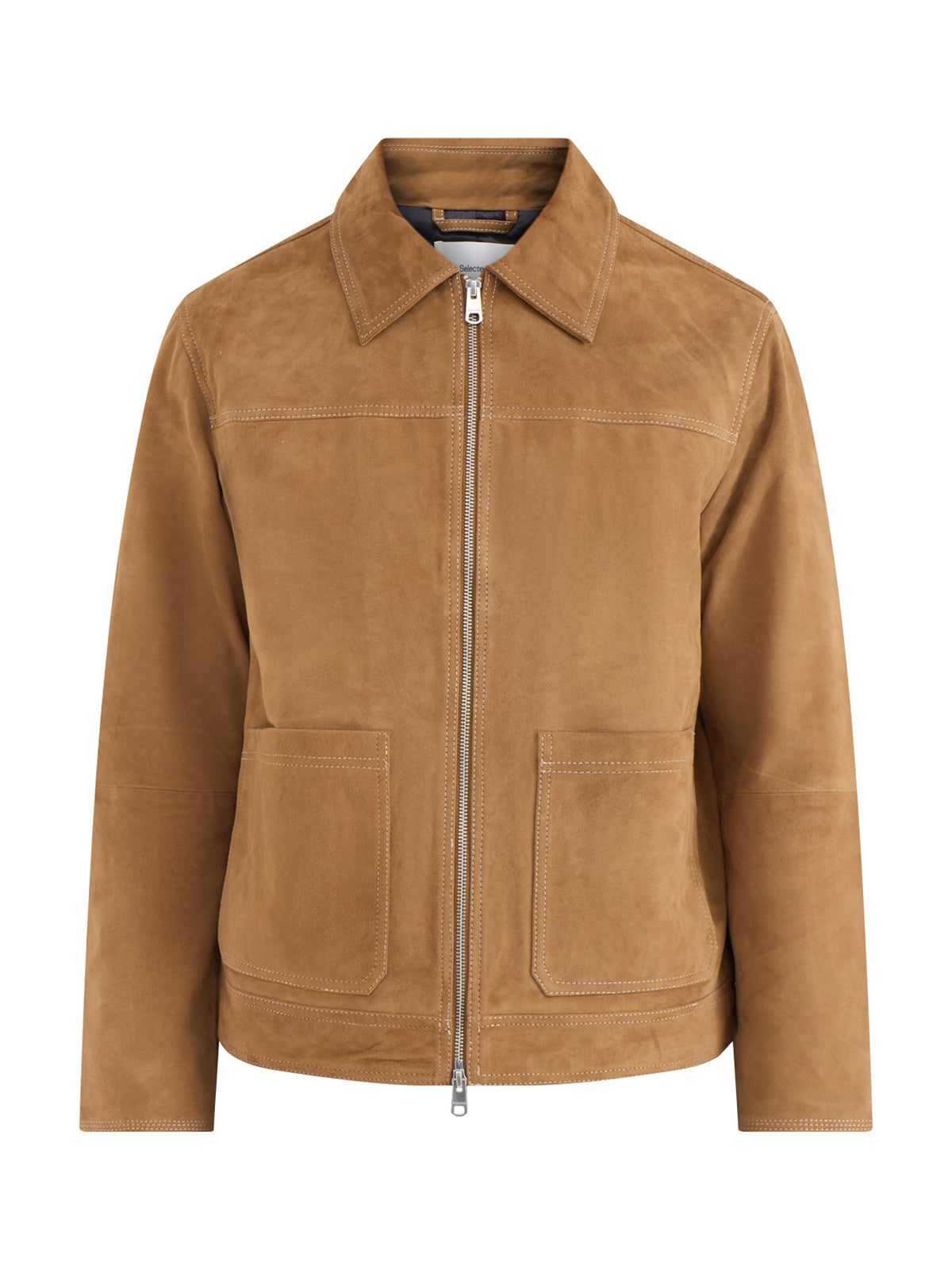 Carson Goat Suede Jacket - Tan