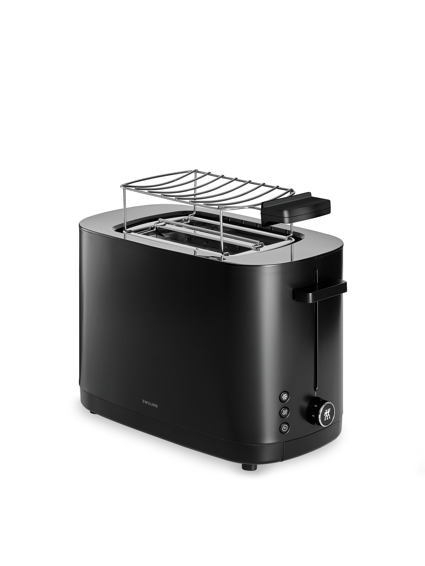 2 Slice Toaster with Bun Warmer Black