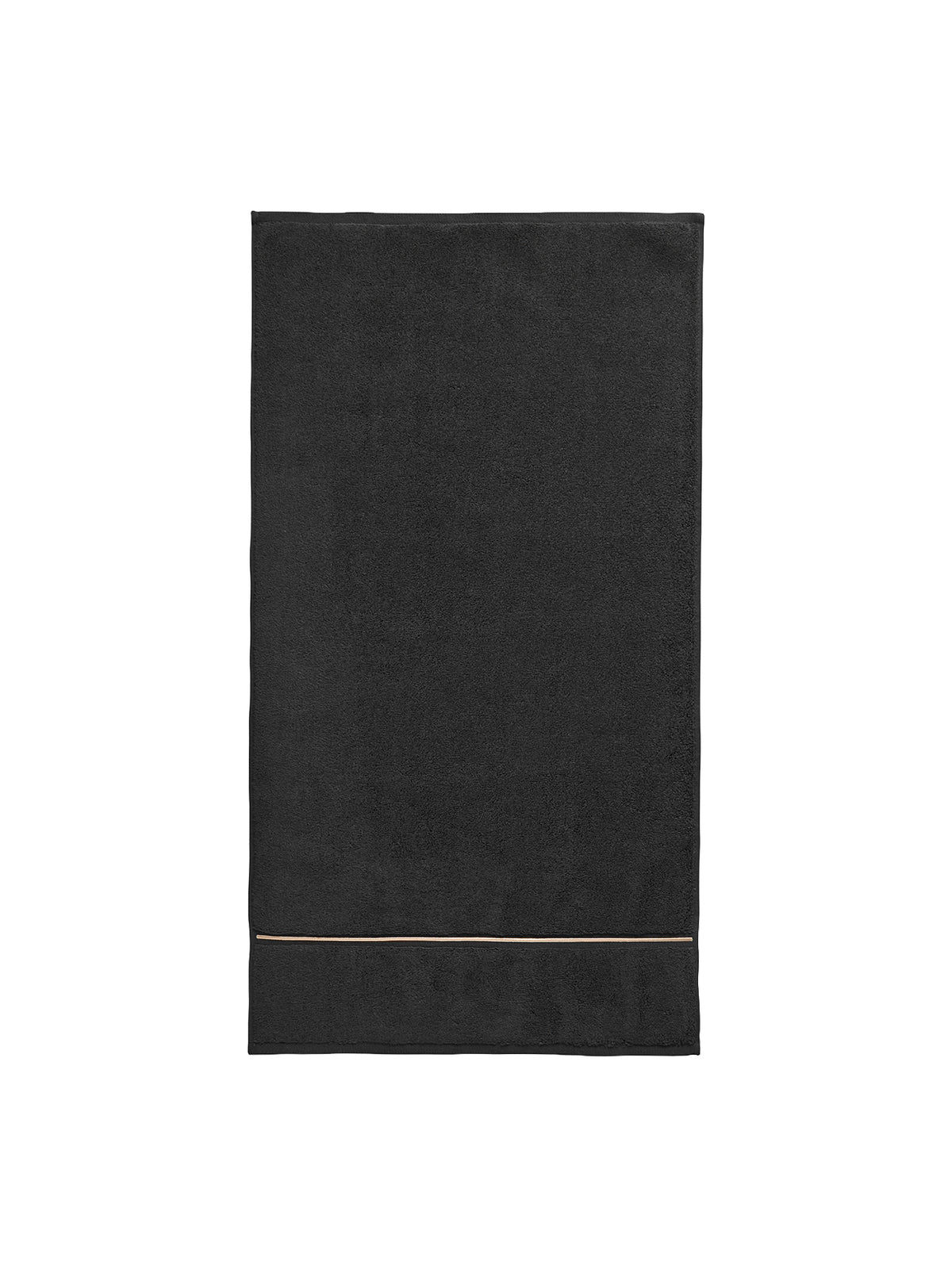 Zero Twist Satin Stitch Cotton Hand Towel Black