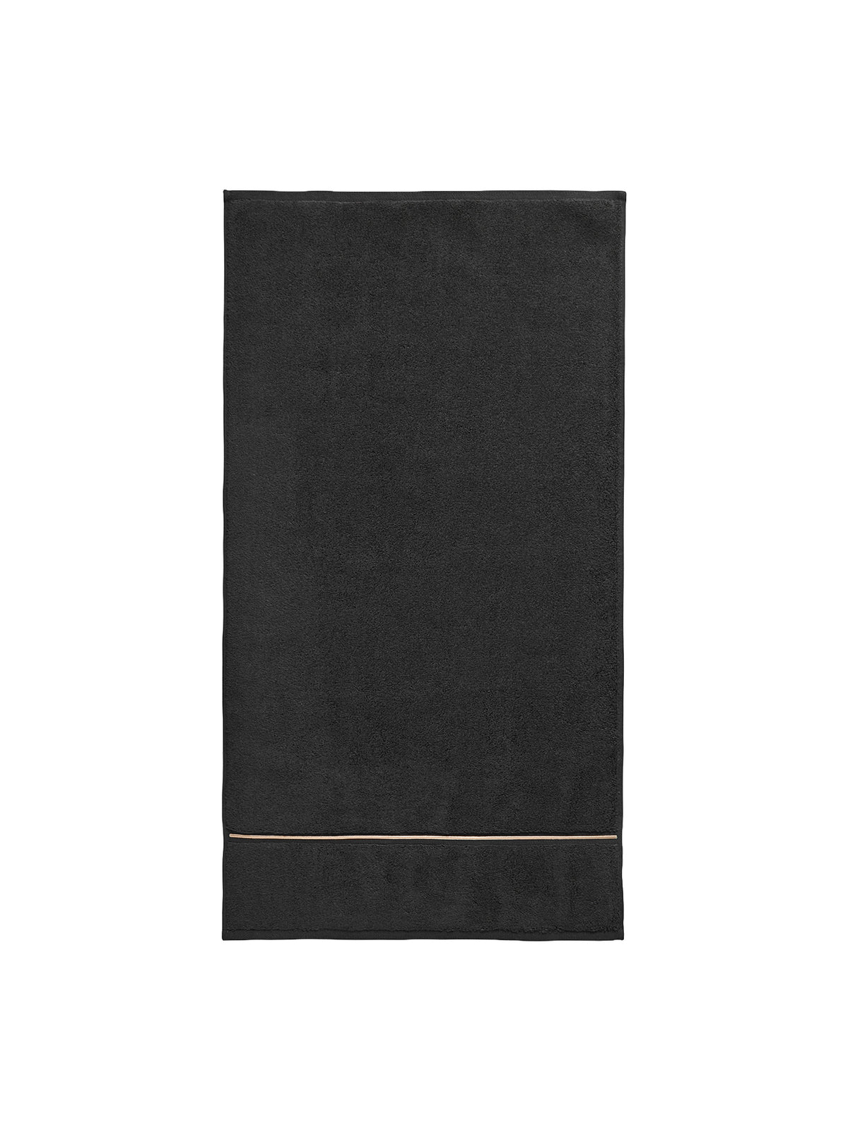 Bianca Zero Twist Satin Stitch Bath Sheet Black