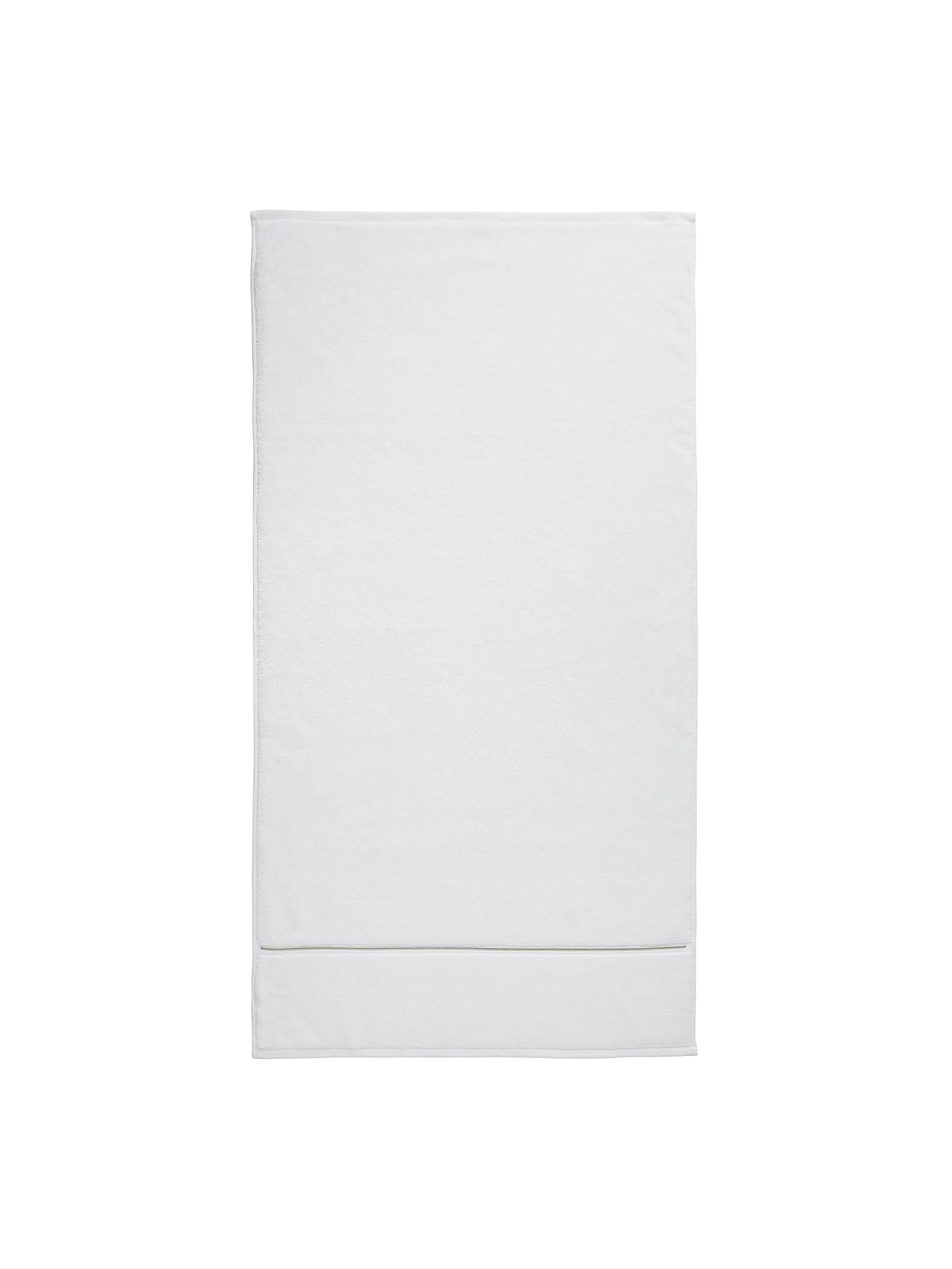 Bianca Zero Twist Satin Stitch Bath Towel White