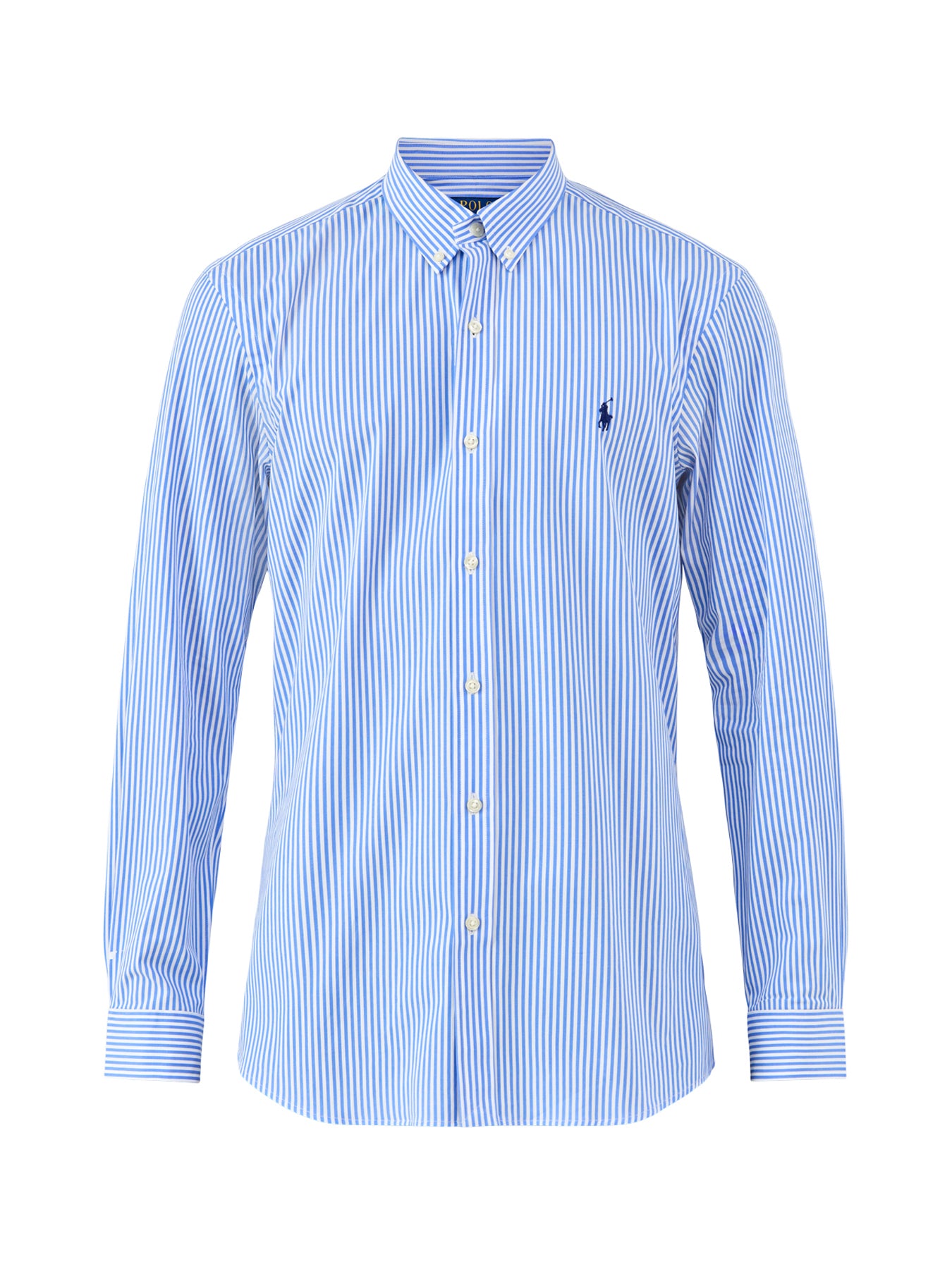 Slim Fit Stripe Poplin Shirt Light Blue White