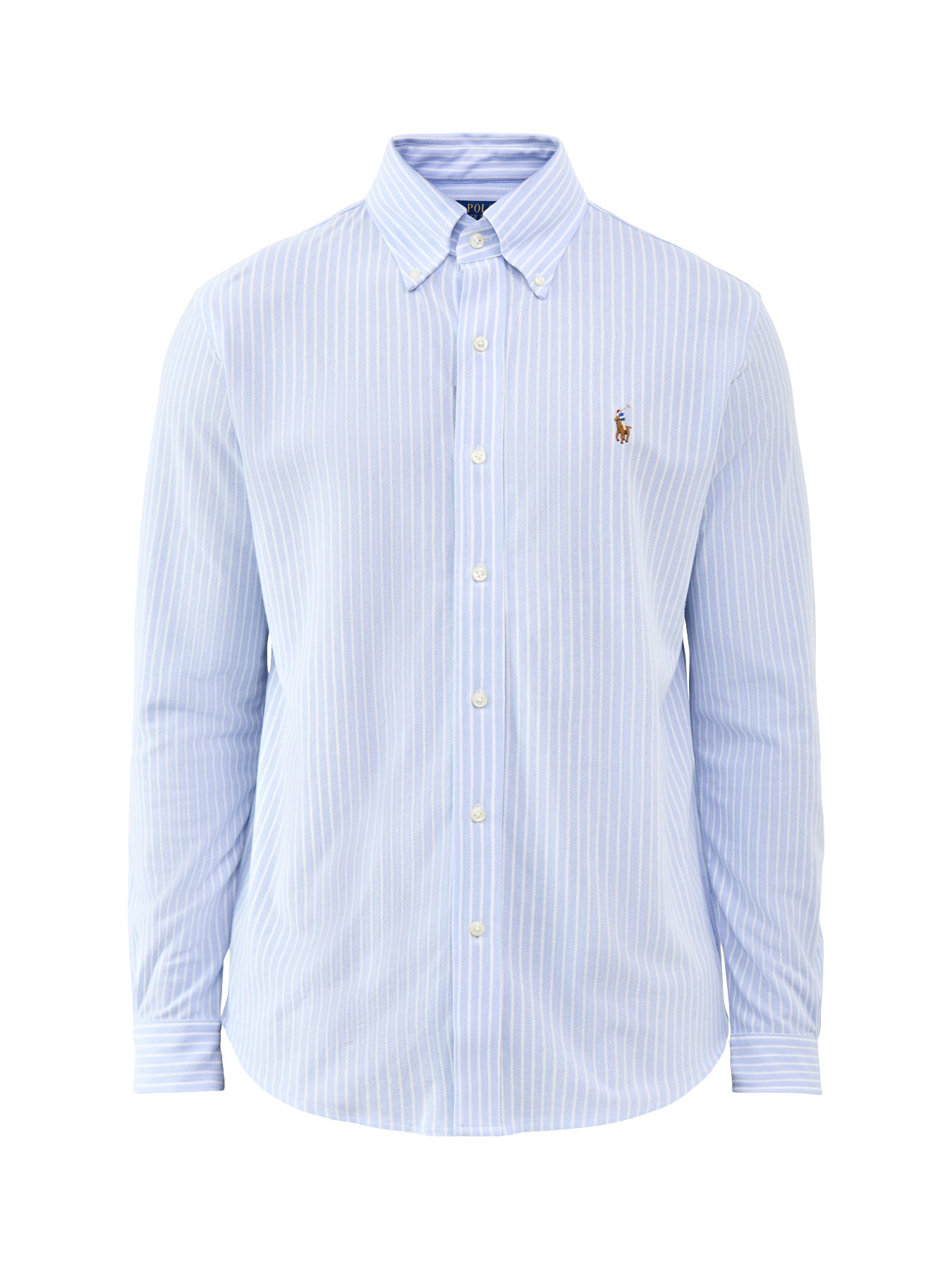 Piqué Knit Stripe Shirt Blue