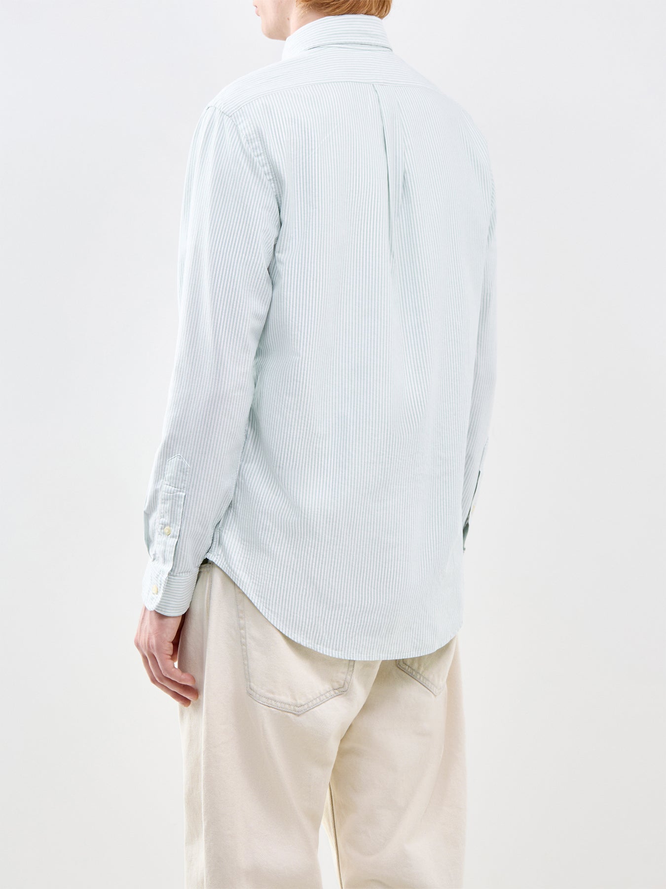 Custom Fit Oxford Stripe Shirt Green