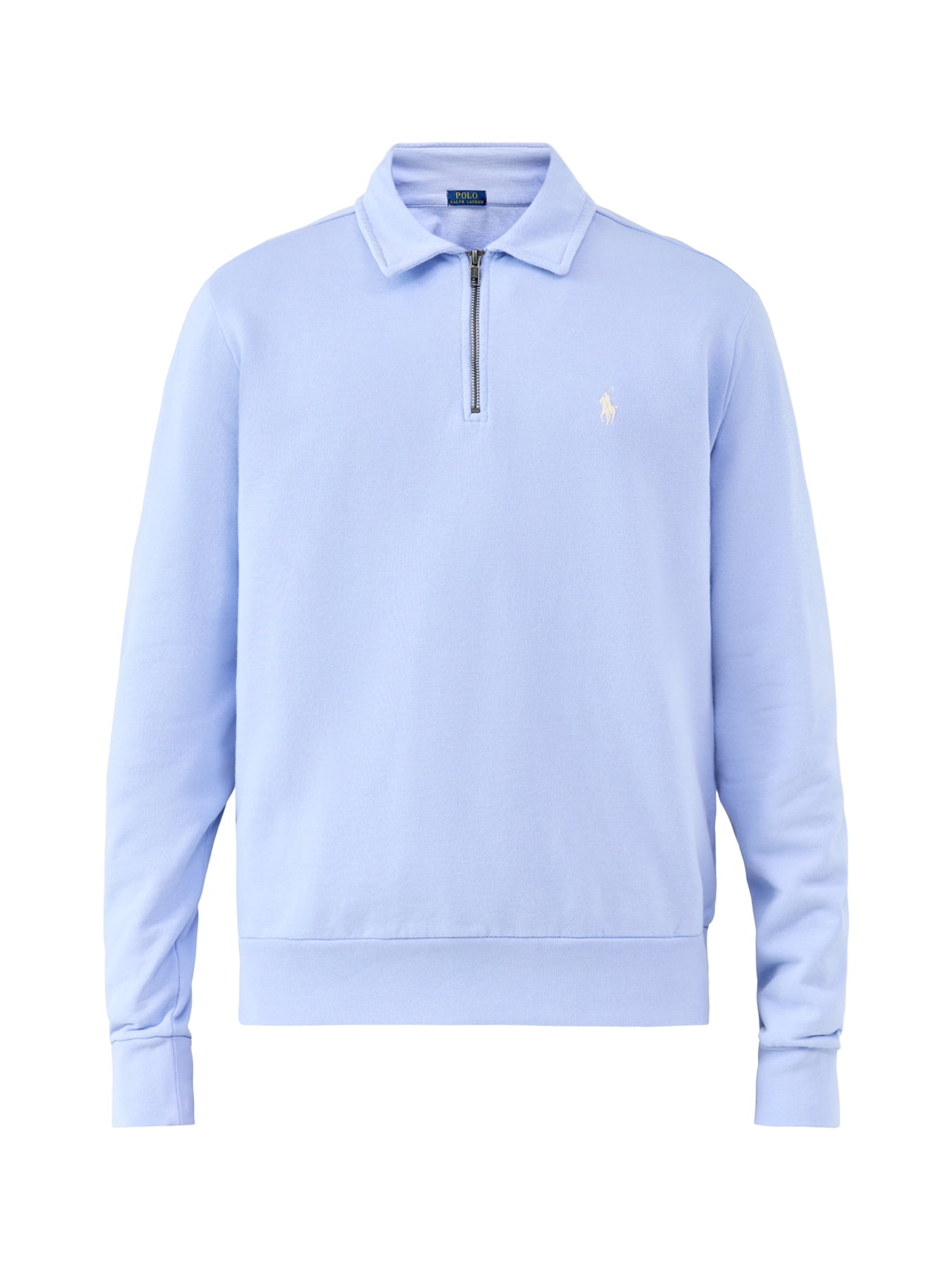 Zip Neck Rugby Top Pebble Blue