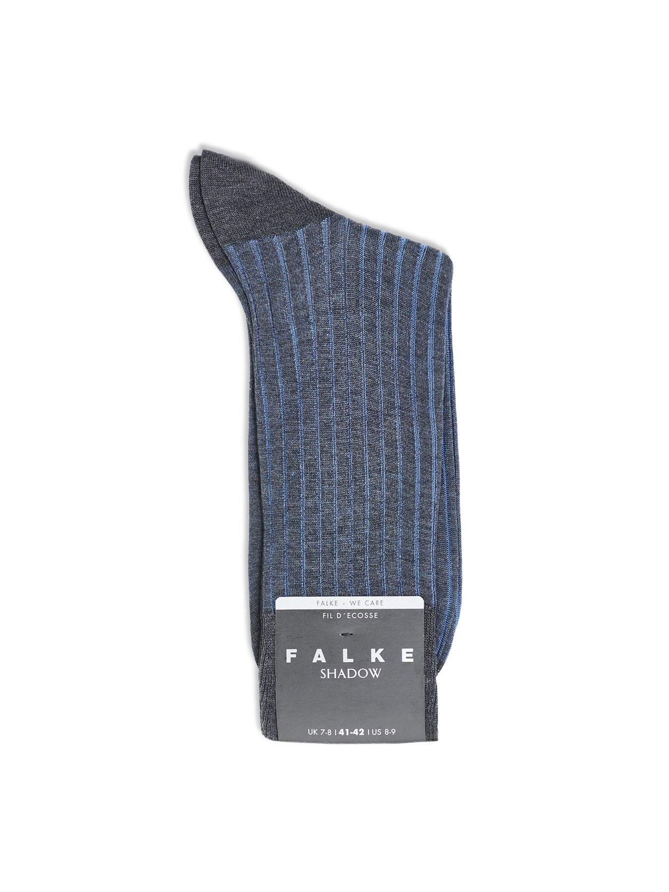 Shadow Rib Cotton Socks Grey