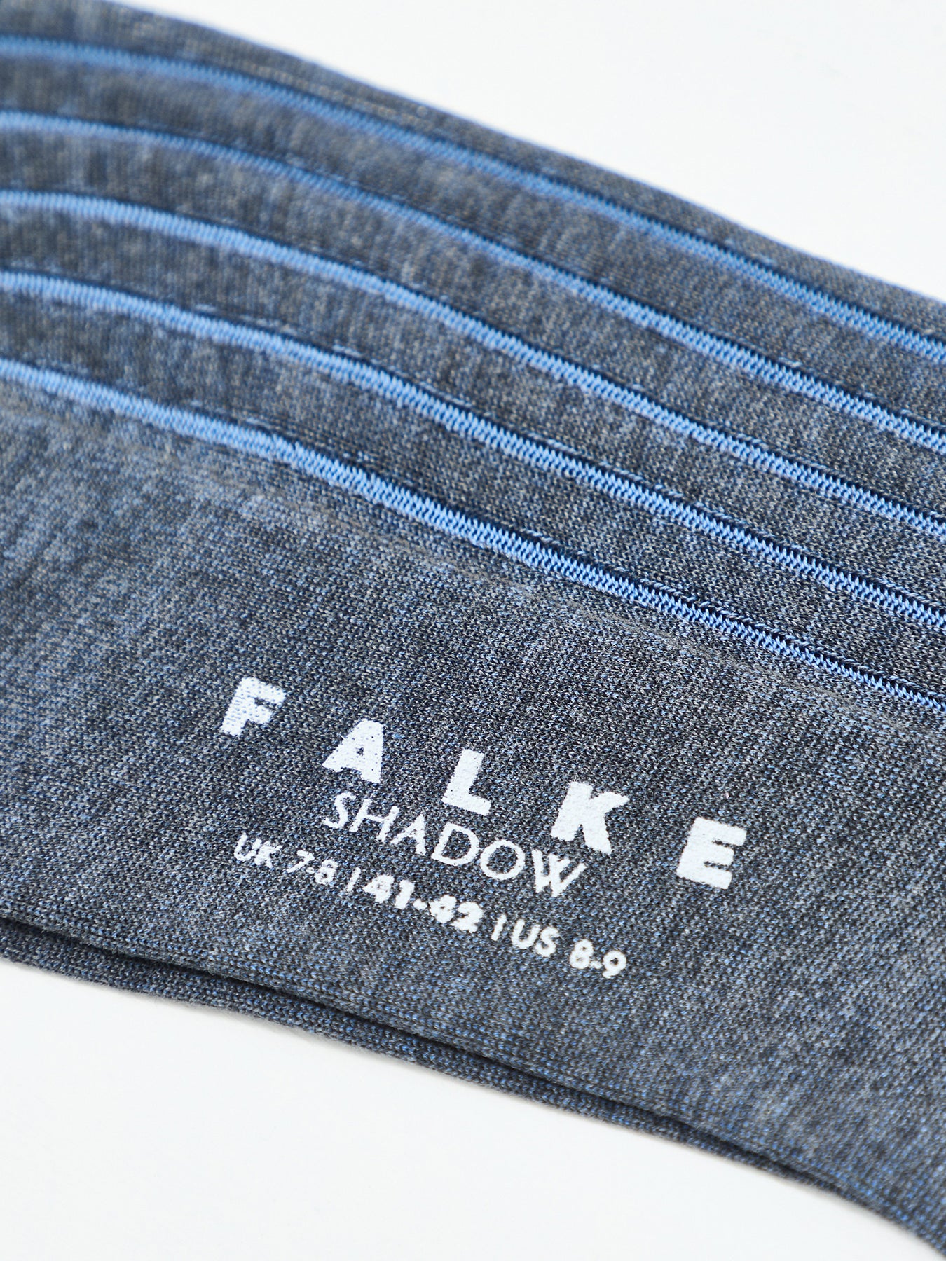 Shadow Rib Cotton Socks Grey