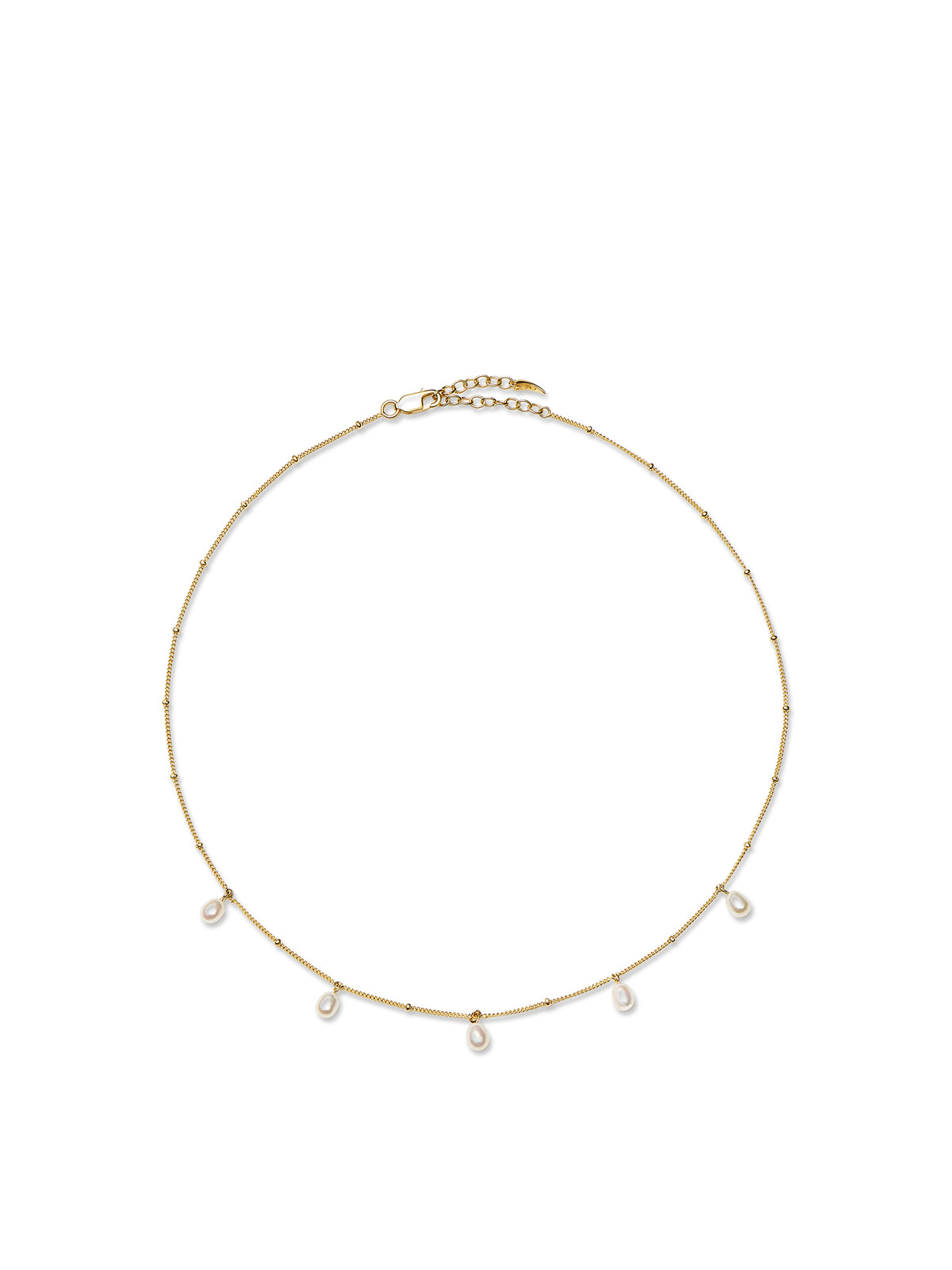 18ct Recycled Gold Vermeil Pearl Baya Baroque Chain Choker