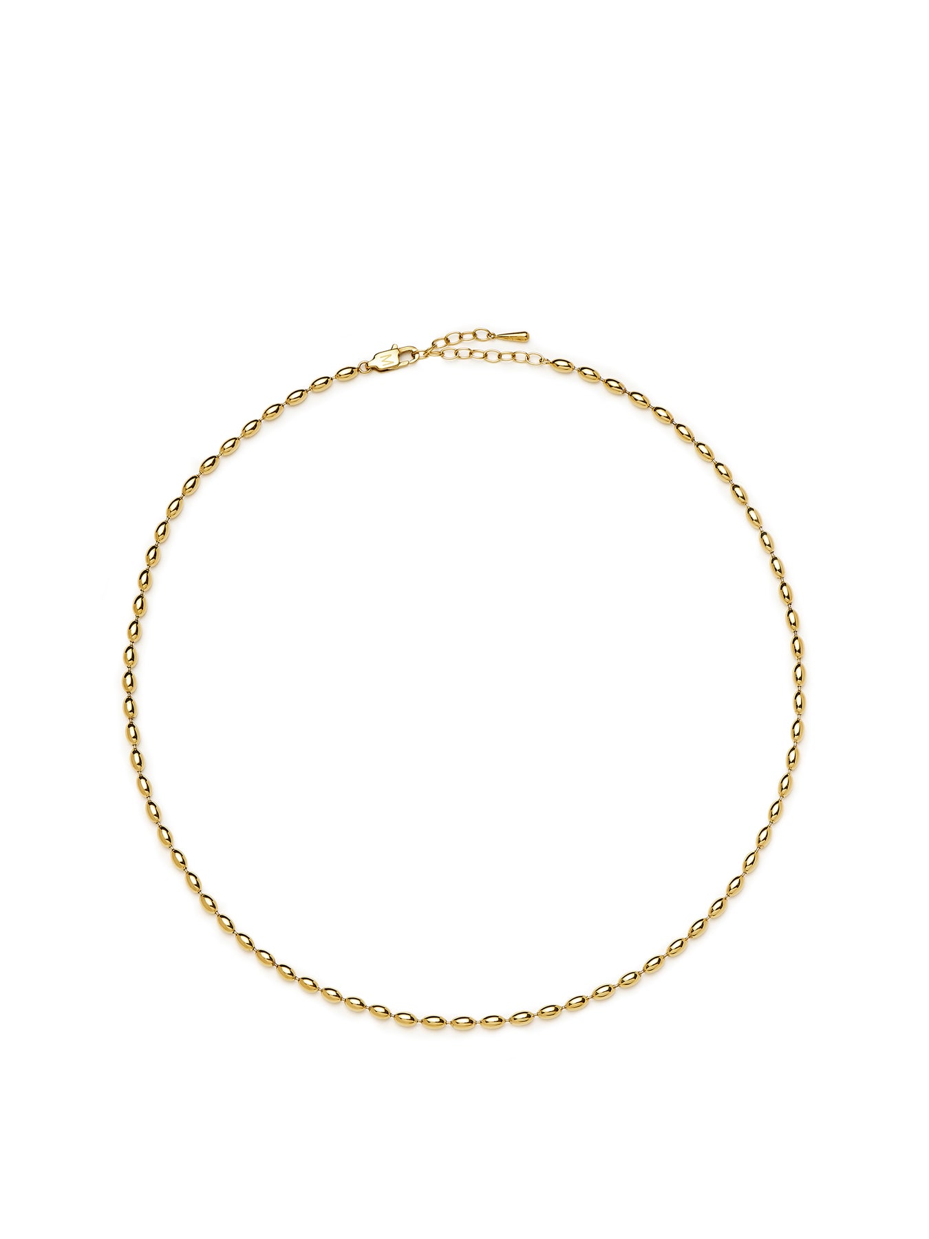 Molten Olive Chain Necklace Gold
