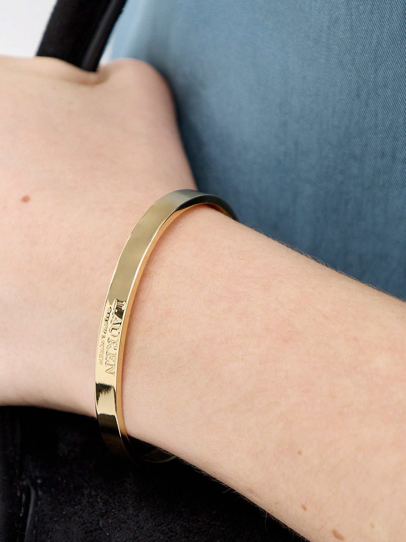 Logo Slider Bangle Gold
