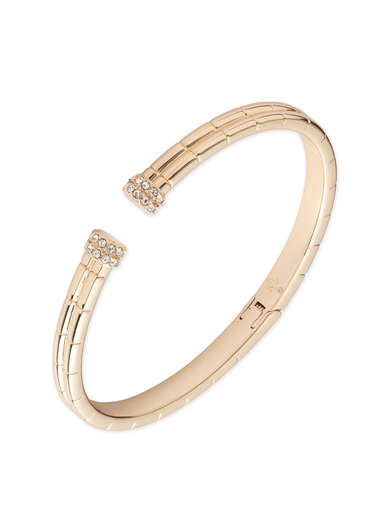 Open Pave Cuff Bangle Gold