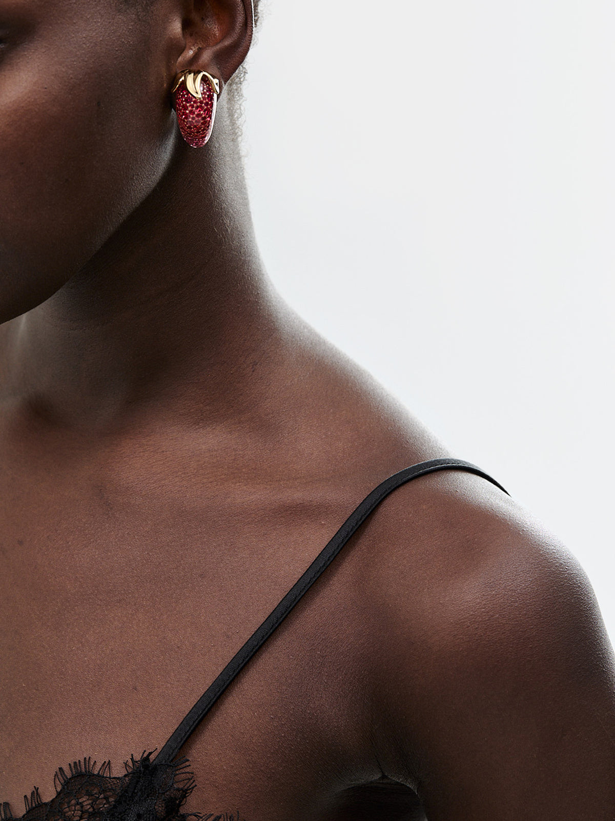 Idyllia Strawberry Hoop Earrings