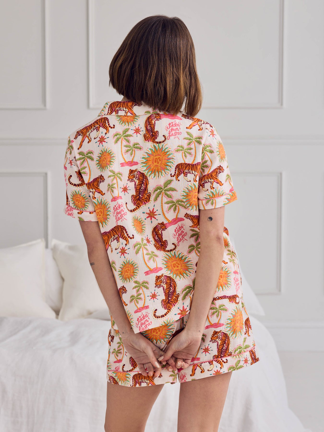 Fiesta Siesta Cheesecloth Short Pyjama Set