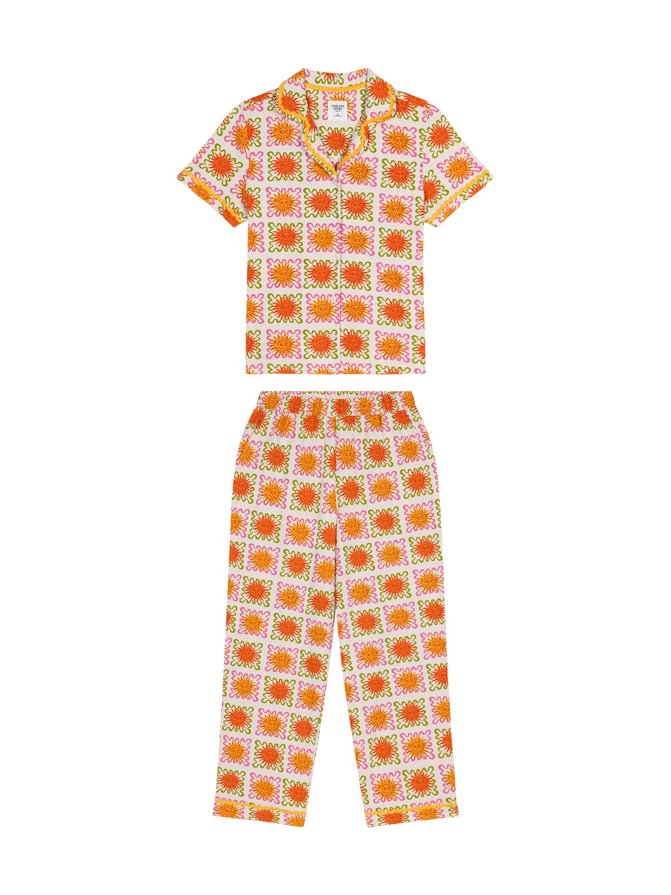 Sunshine Grid Long Pyjama Set