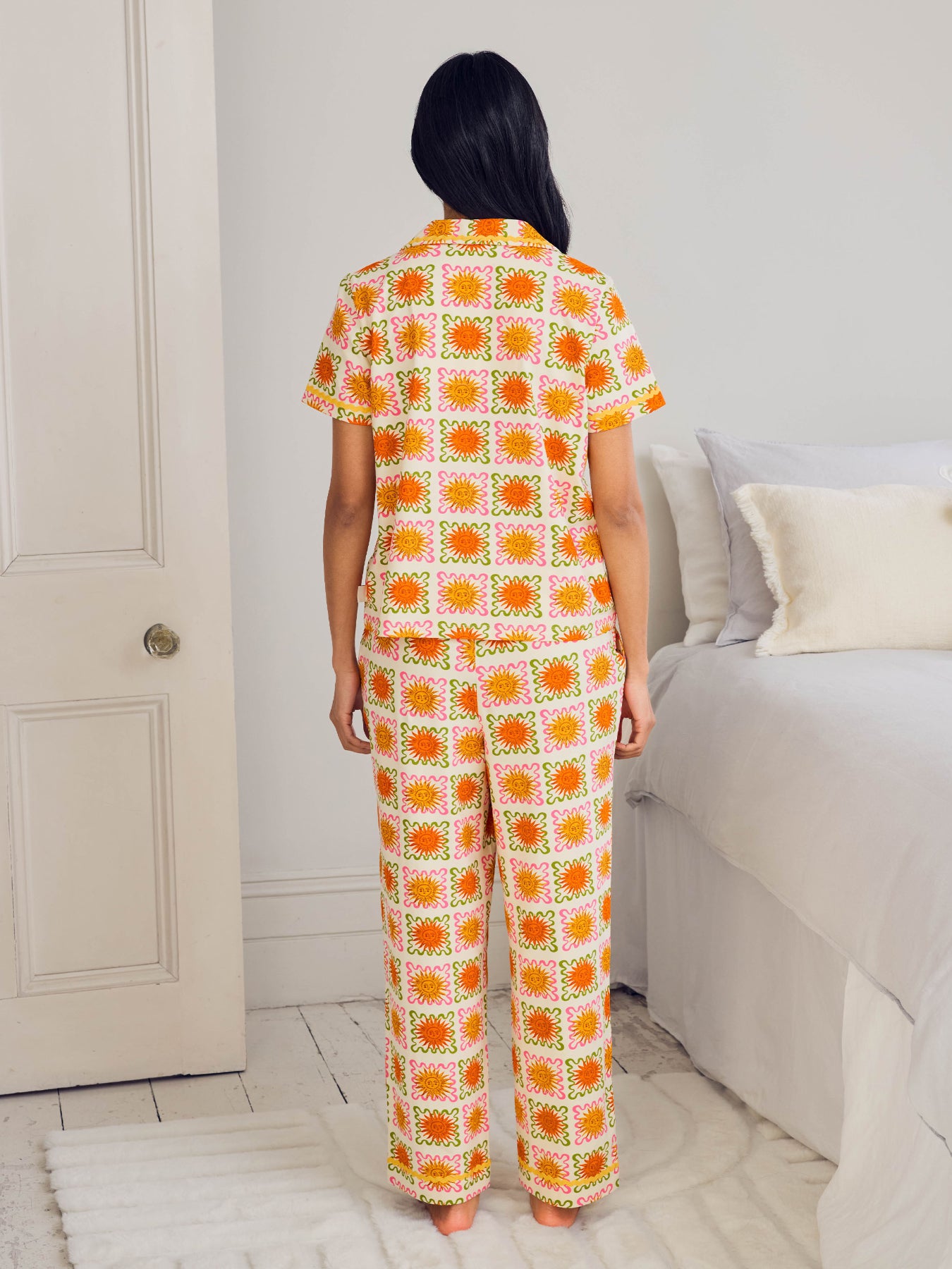 Sunshine Grid Long Pyjama Set
