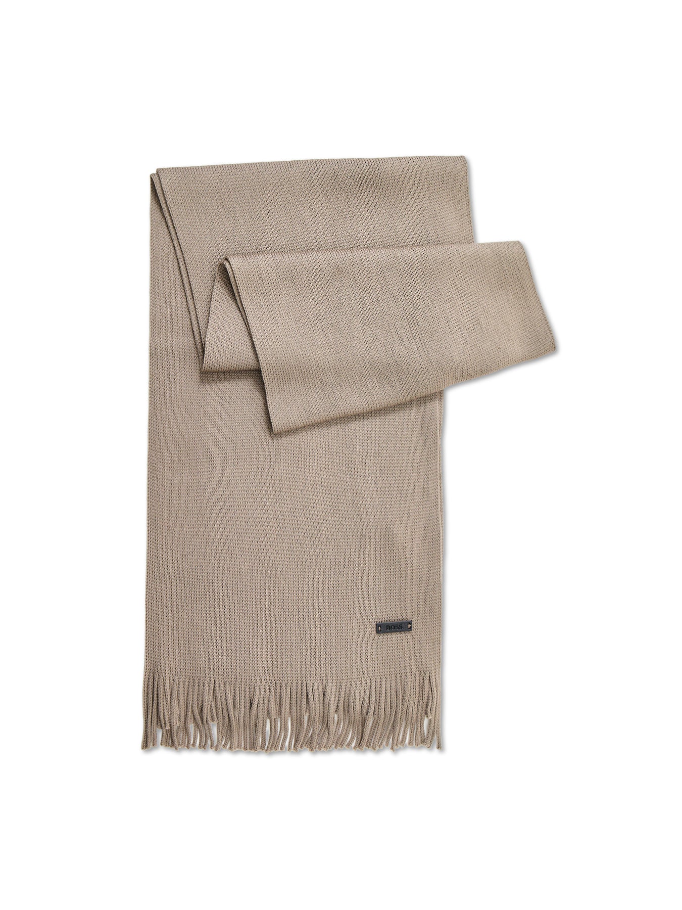 Albas Wool Knitted Scarf Beige