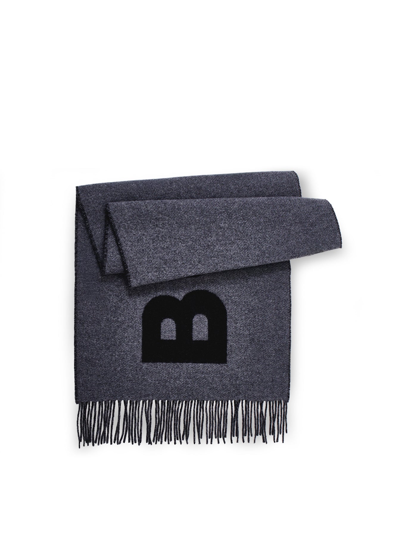 Rikard Wool Blend Logo Scarf