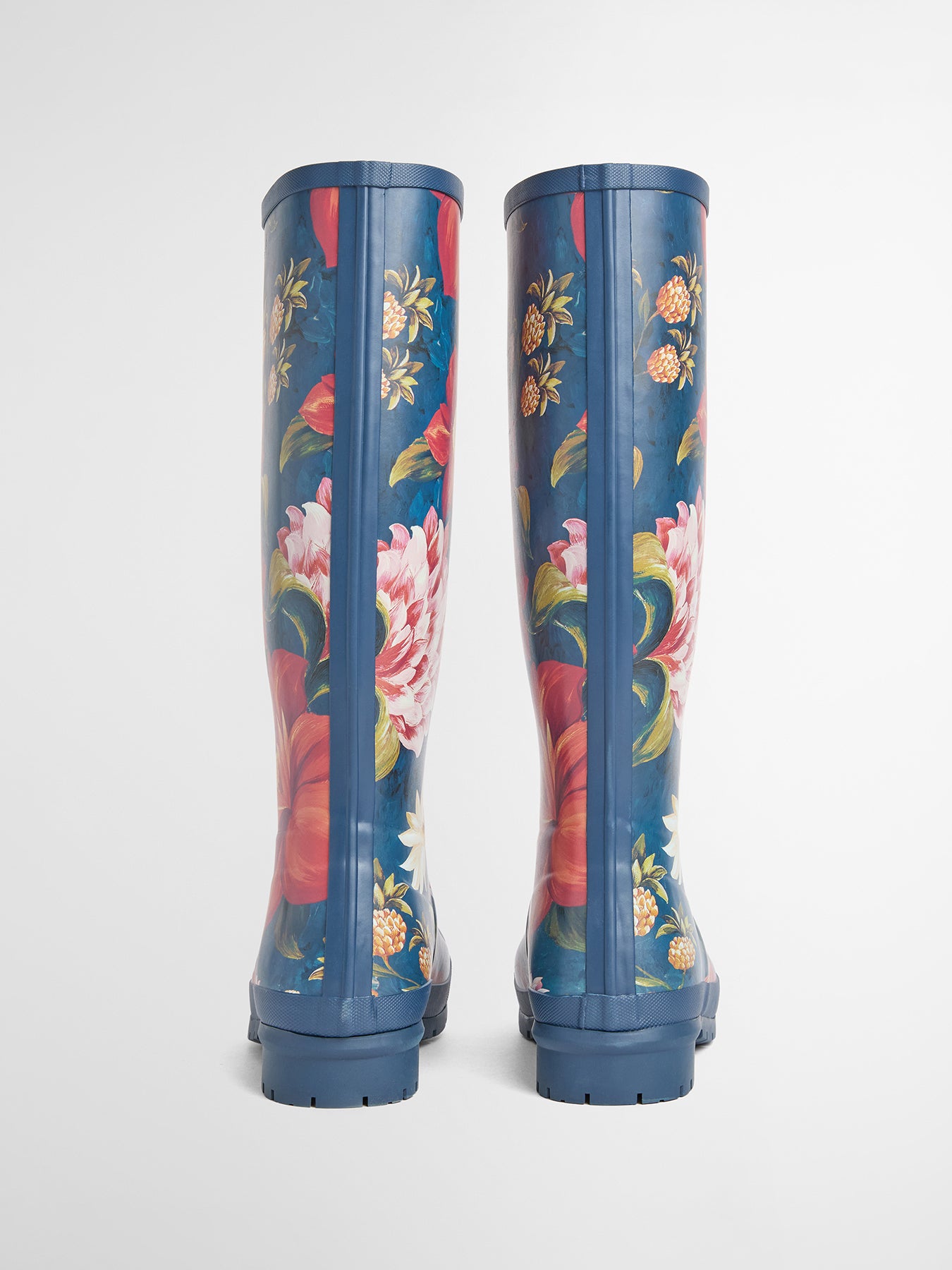 Barbour x Farm Rio Wild Flower Wellington Boots Navy