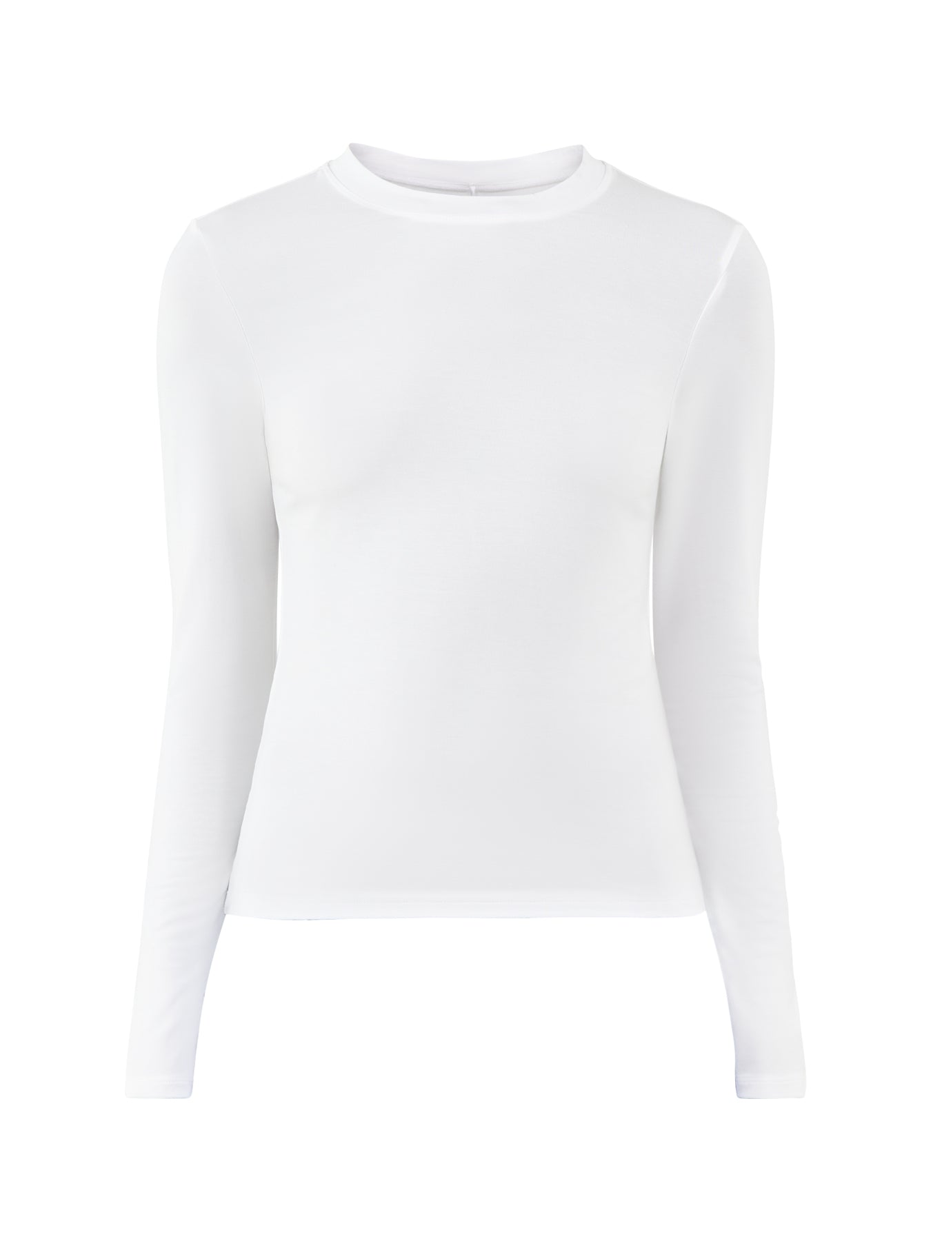 Long Sleeve Layering Top White