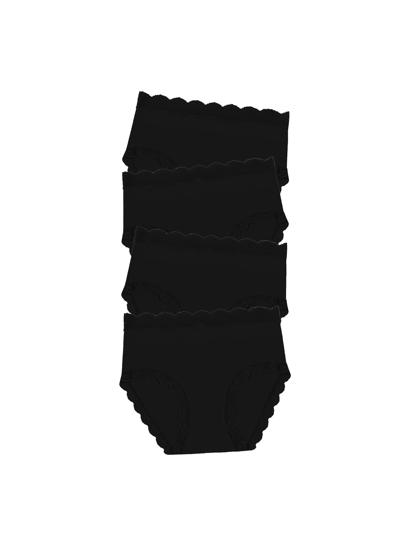 High Rise Knicker 4 Pack Black
