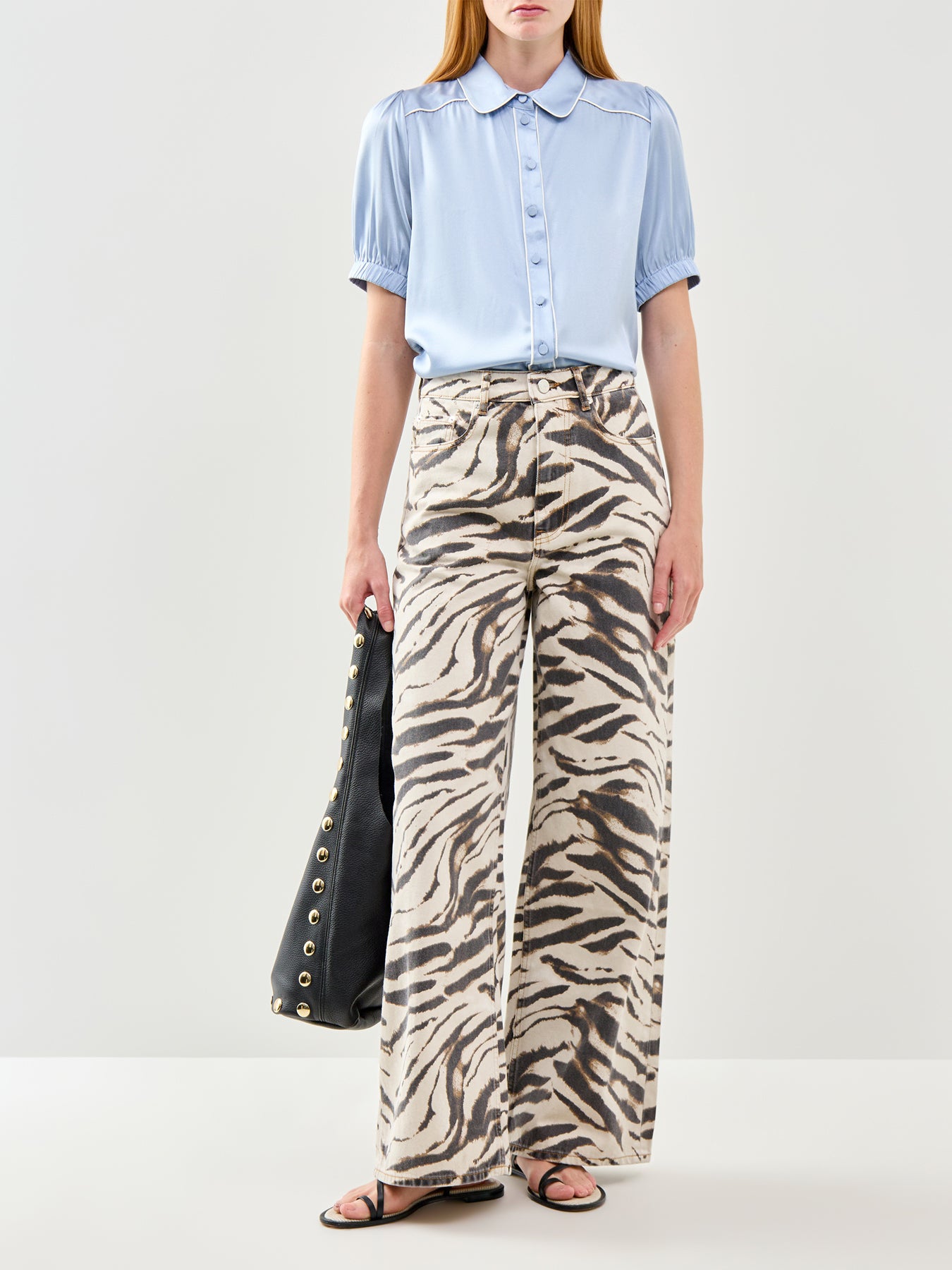 Violeta Short Sleeve Blouse Blue