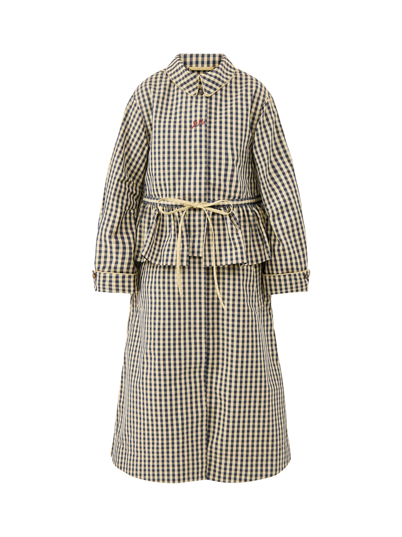 Myrtle Multi Wear Trench Coat Navy Gingham