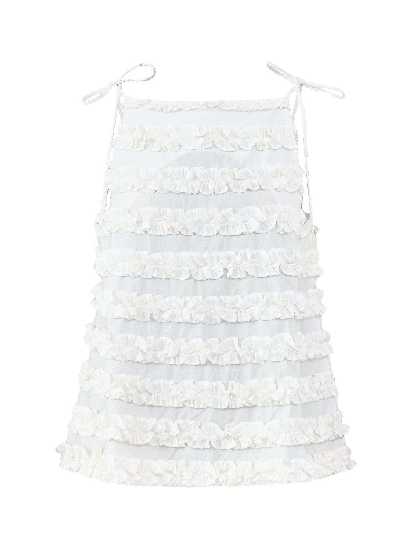Leili Ruffle Cami White