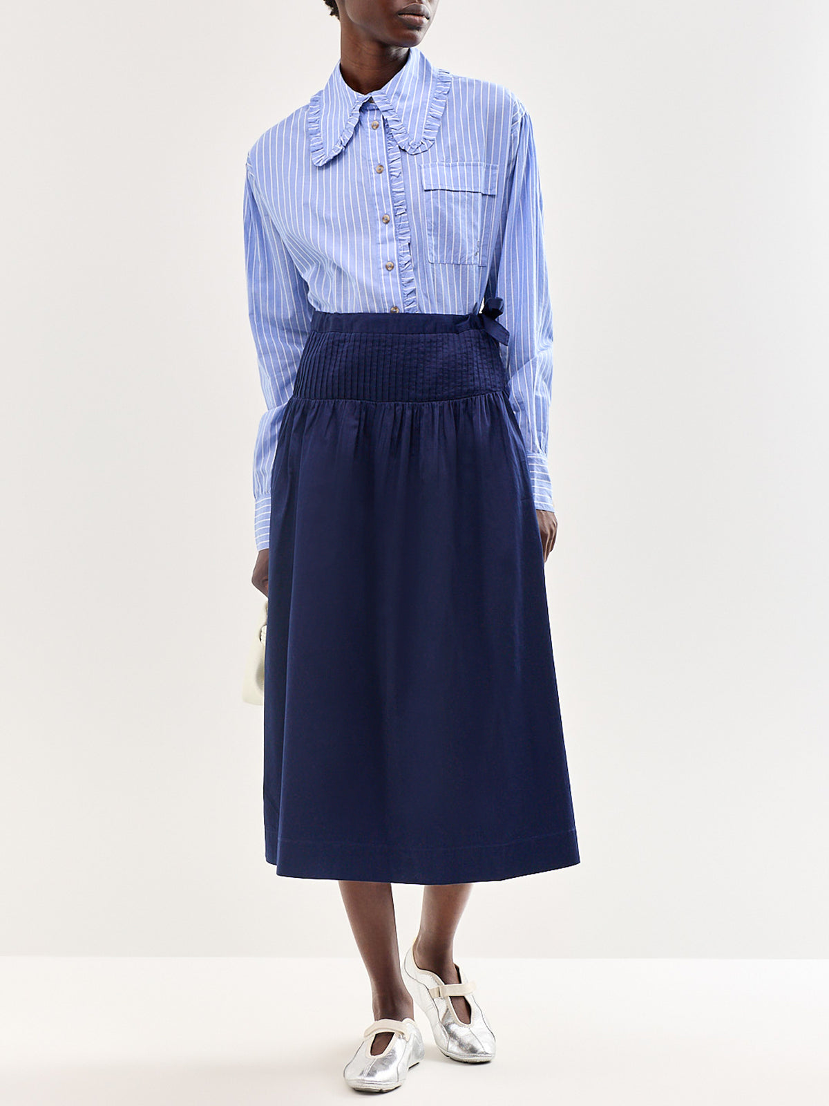 Kendall Ruffle Shirt Blue