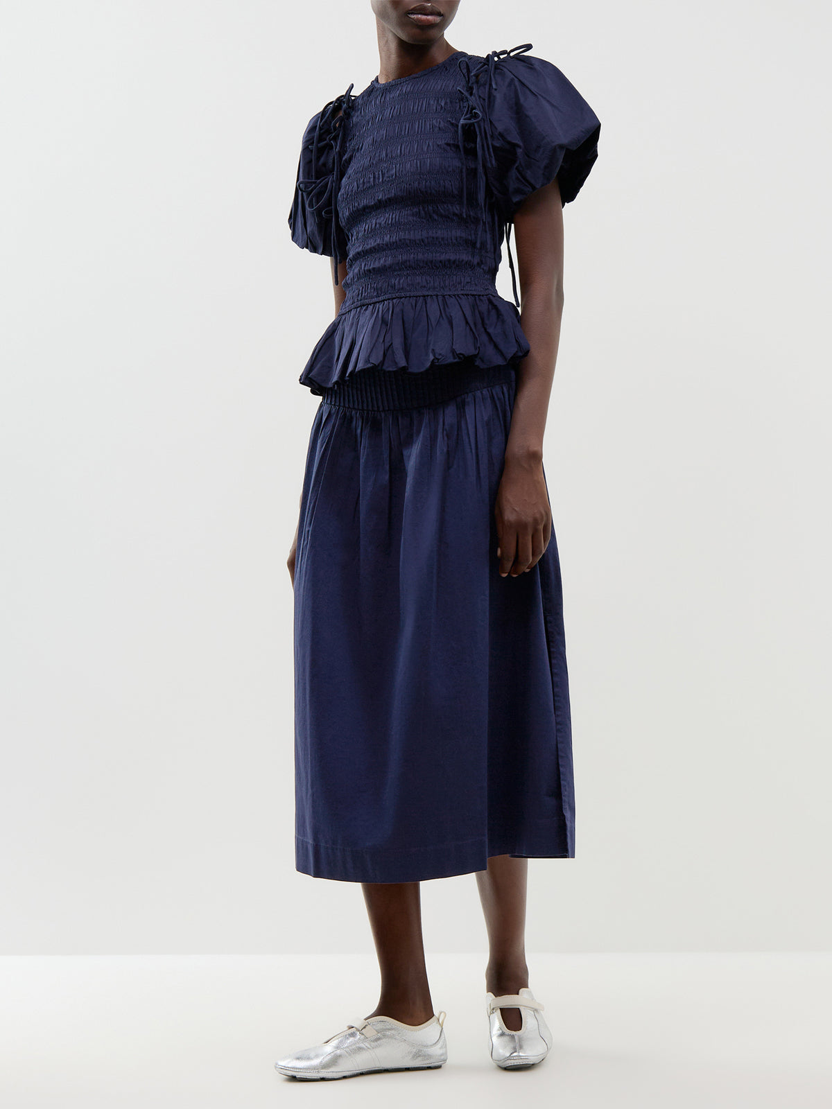 Josie Midi Skirt Navy