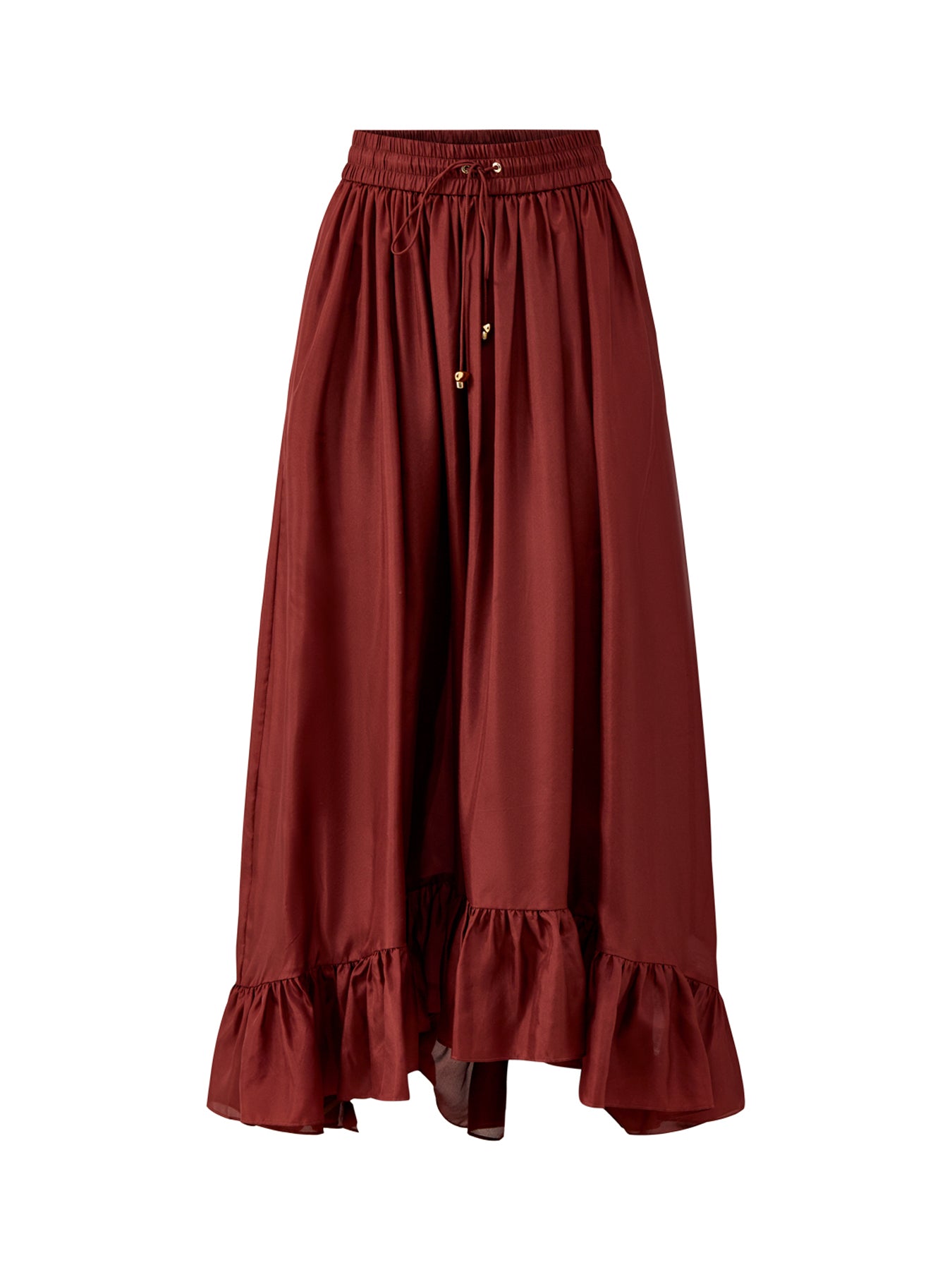 Aster Maxi Skirt Burgundy