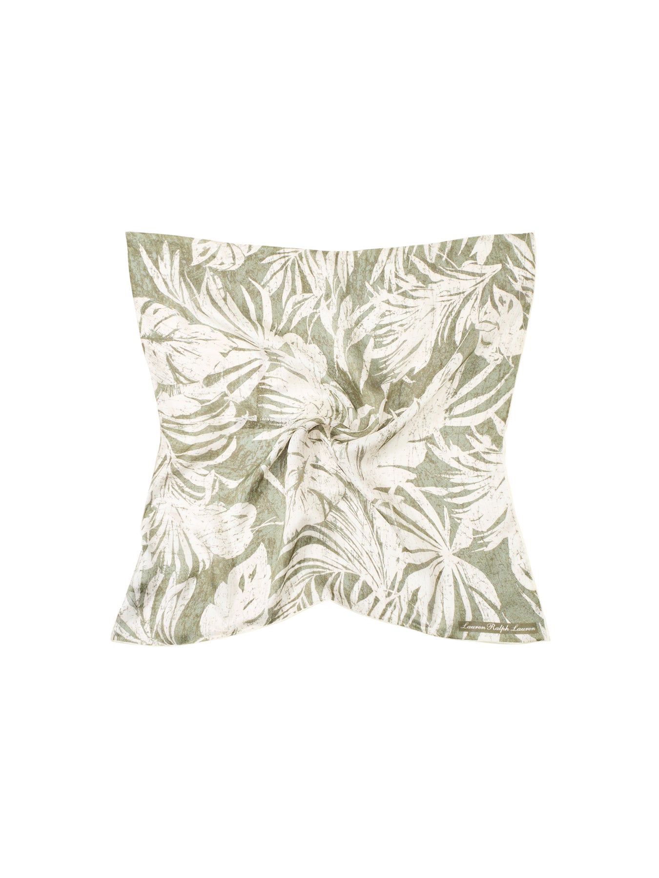 Palm Leaves Square Scarf Green