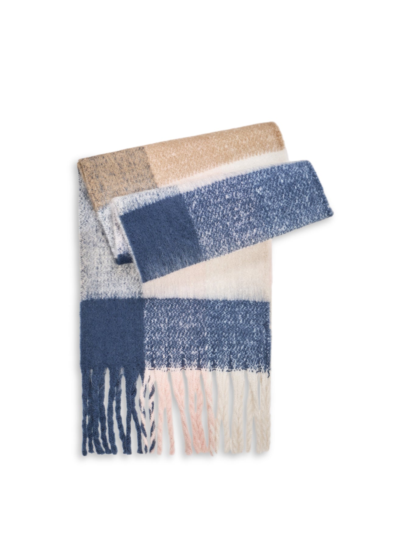 Marie Scarf - Navy / Blush Pink
