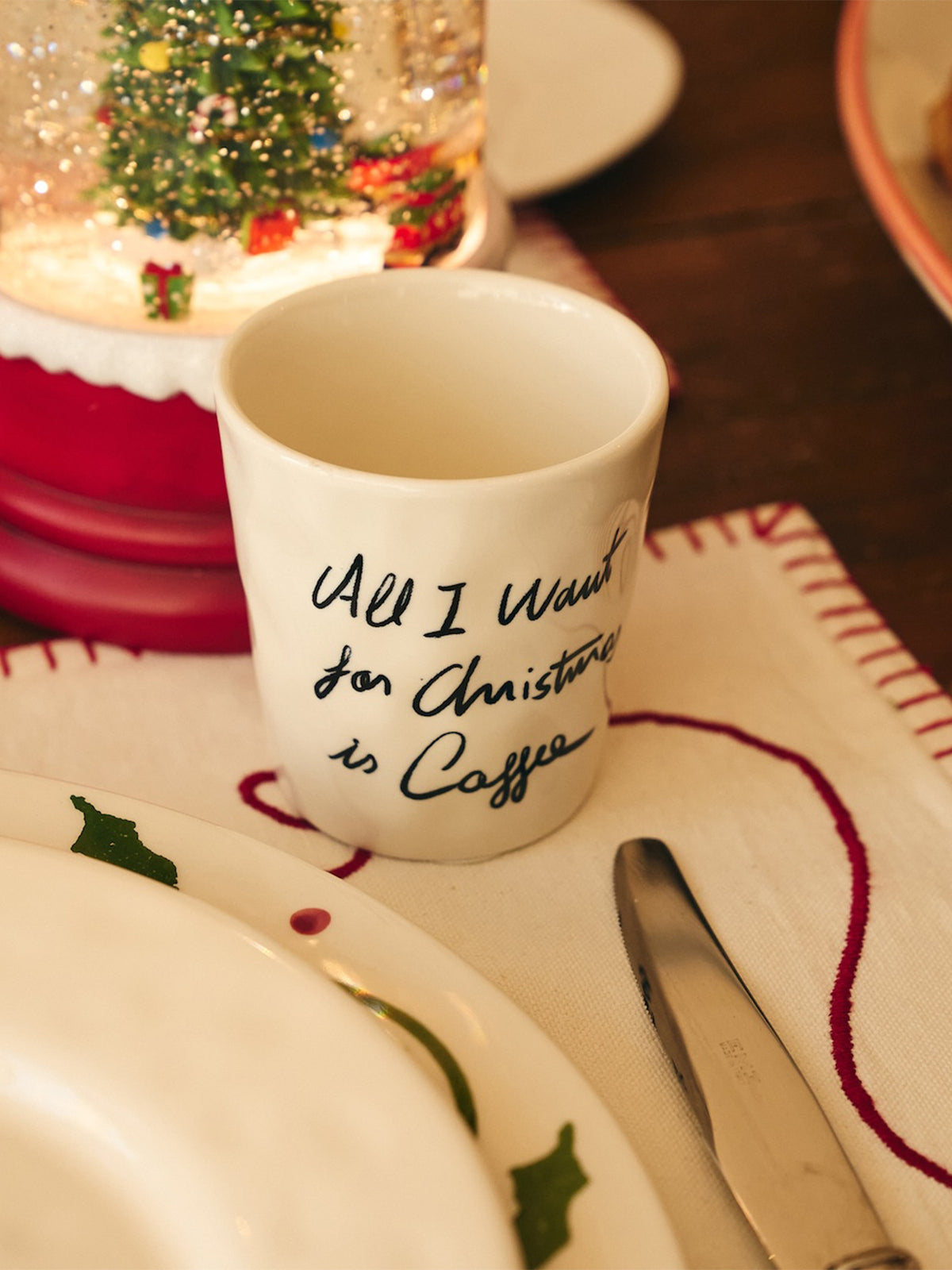 All I Want Is Coffee Cup - White