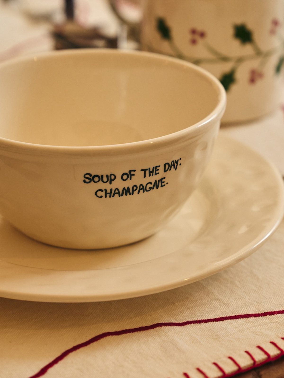 Soup Of The Day Bowl - White