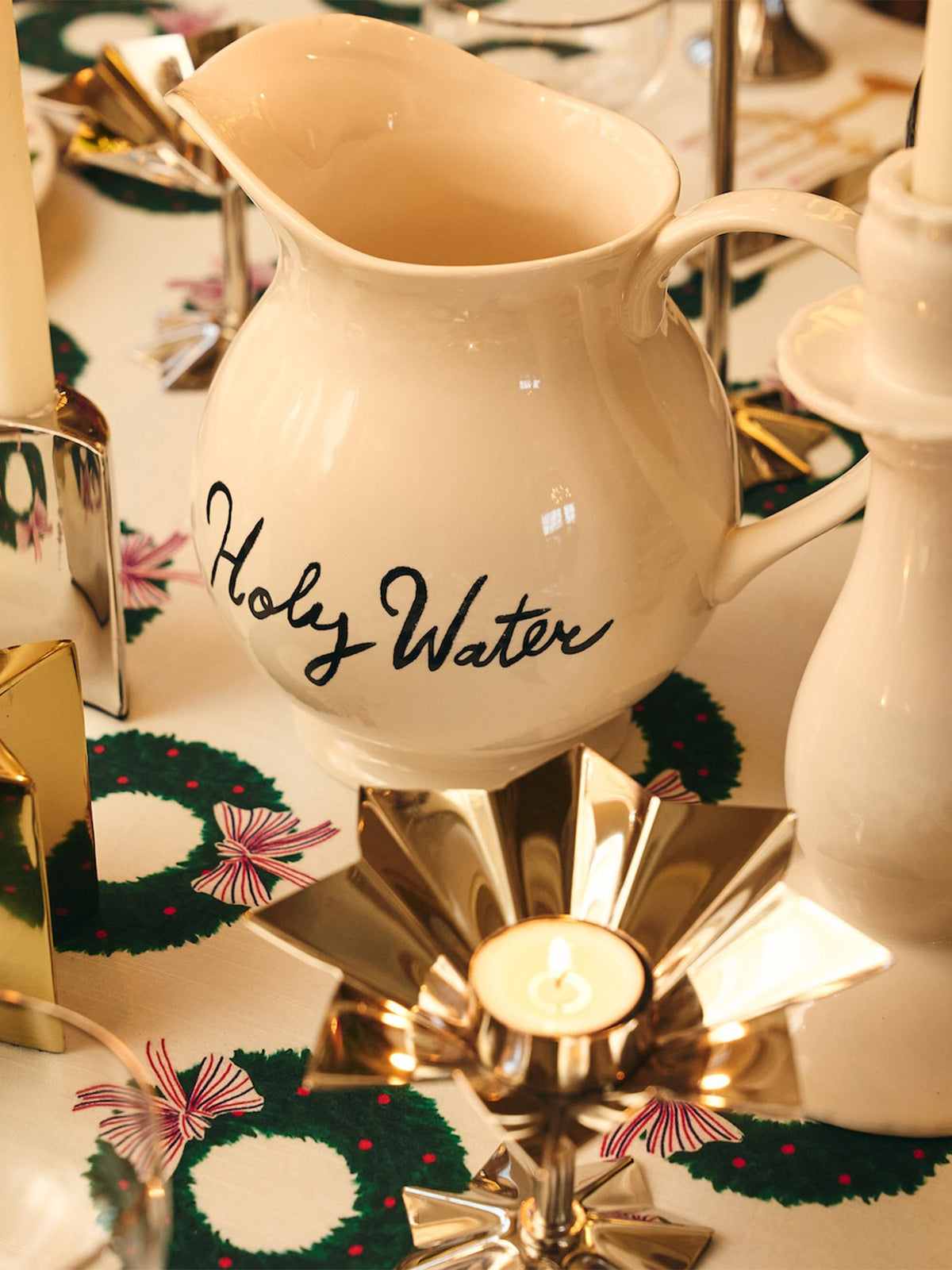 Holy Water Jug - White