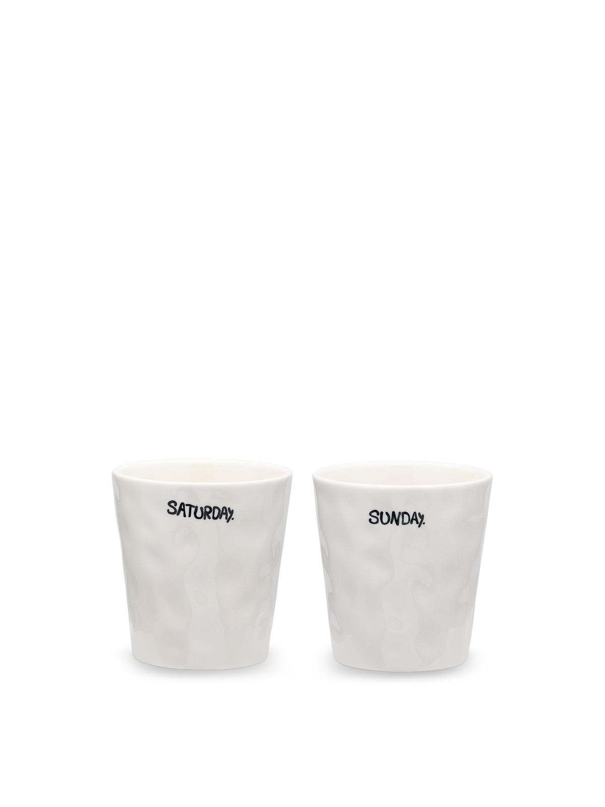 Weekend Coffee Cup Set Of 2 - White