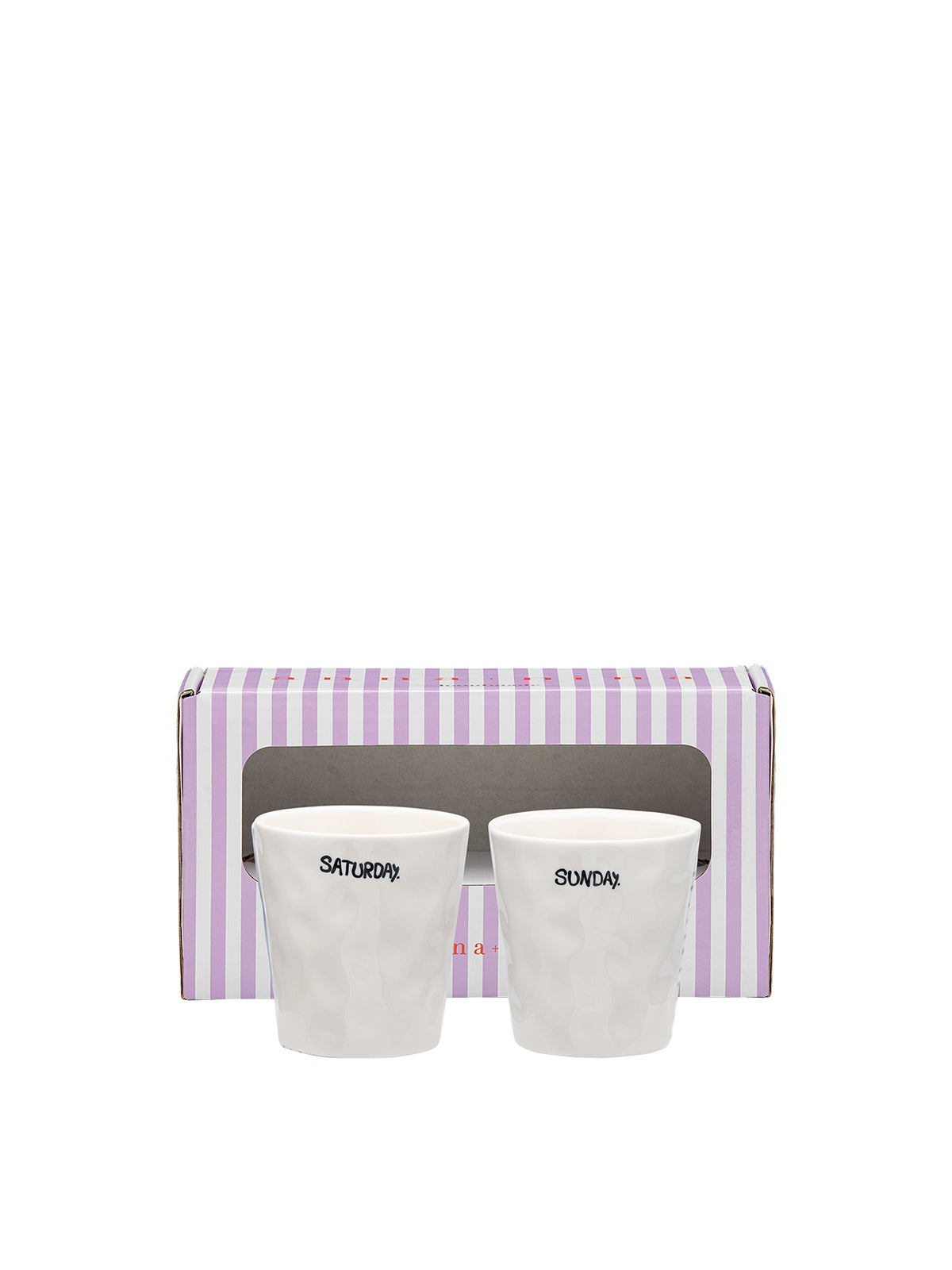 Weekend Coffee Cup Set Of 2 - White